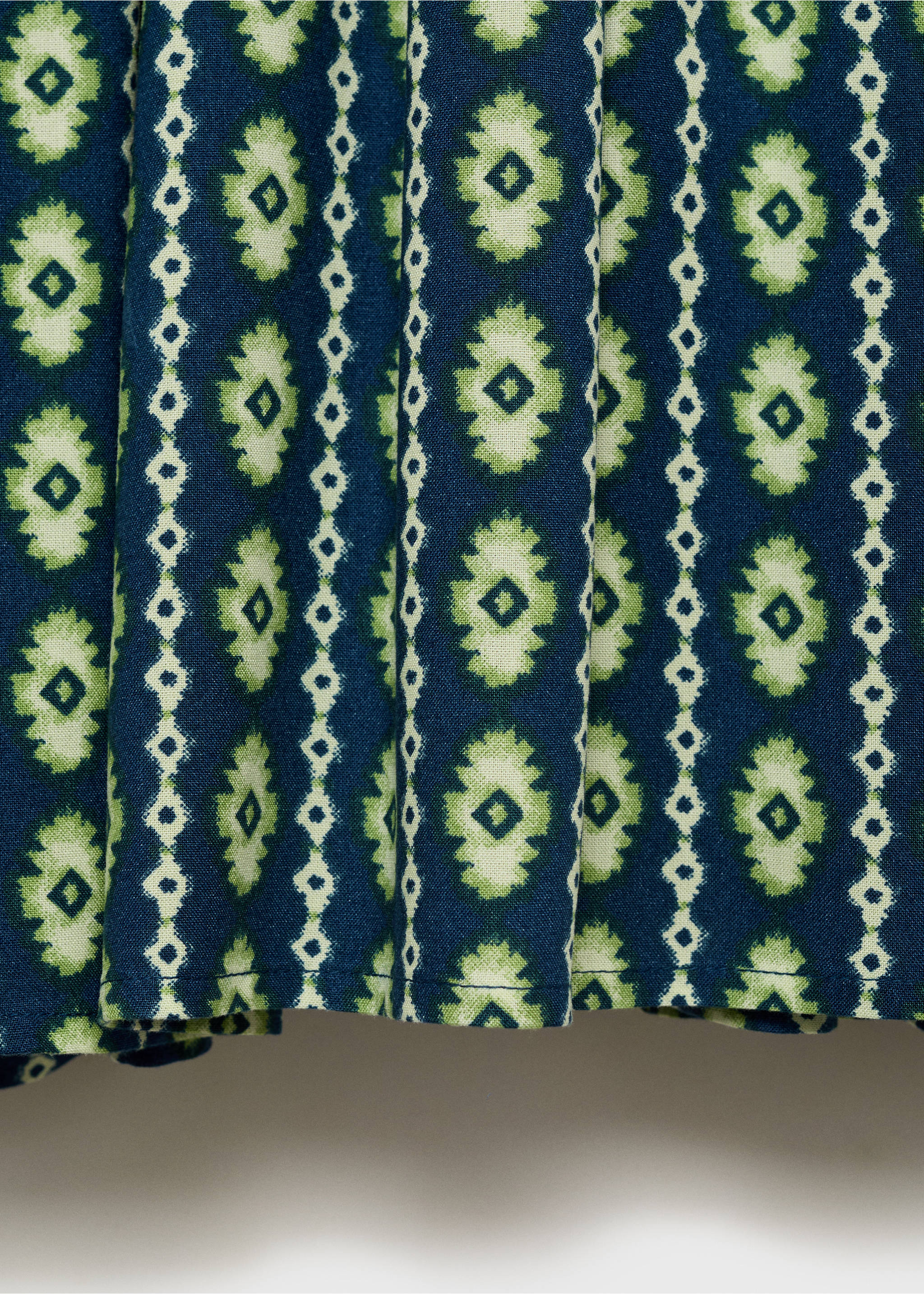 Printed halter-neck dress - Details of the article 0, Navy. Ref: 17063275-00.