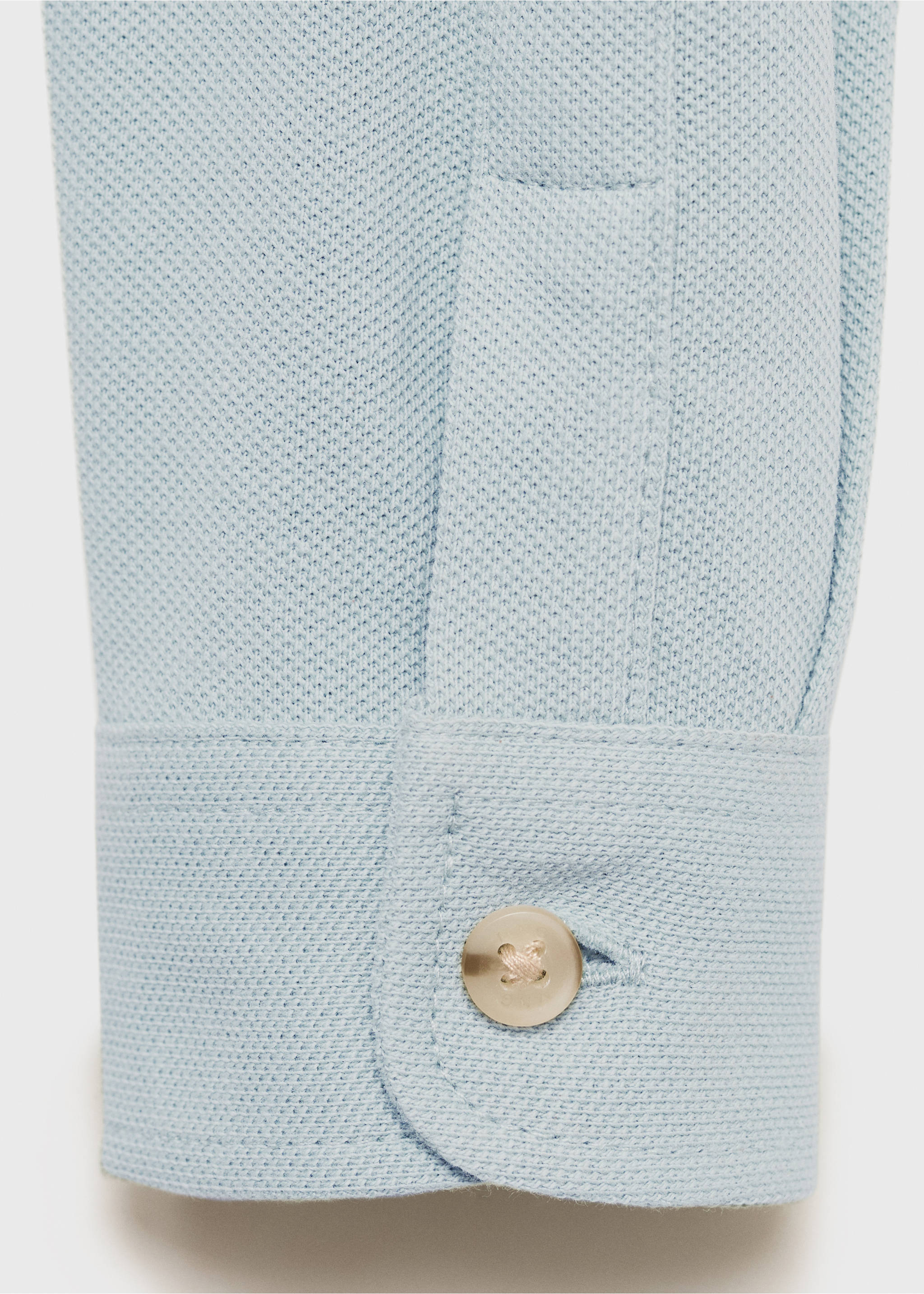 Cotton knit shirt - Details of the article 0, Sky Blue. Ref: 17063277-00.