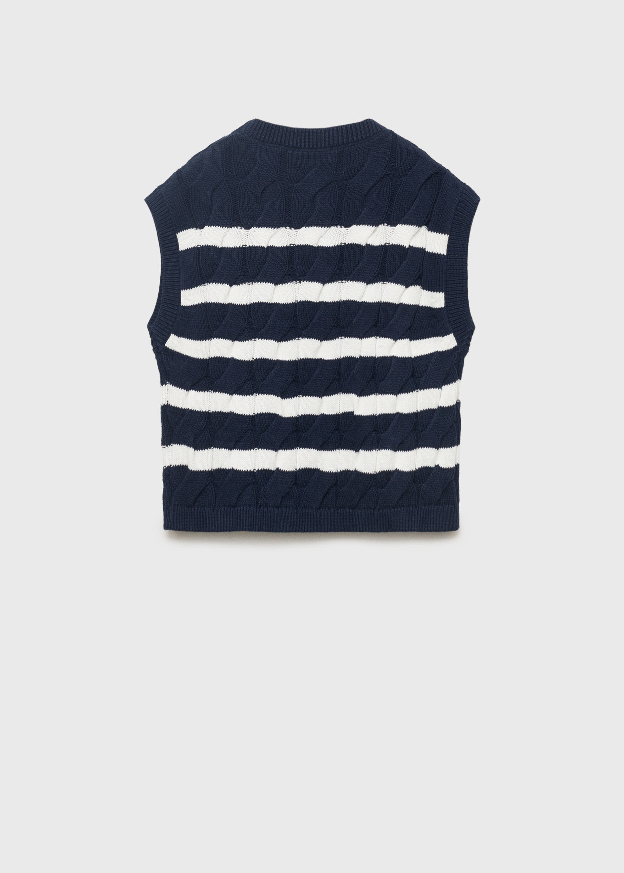 Braided-knit gilet - Reverse of the article