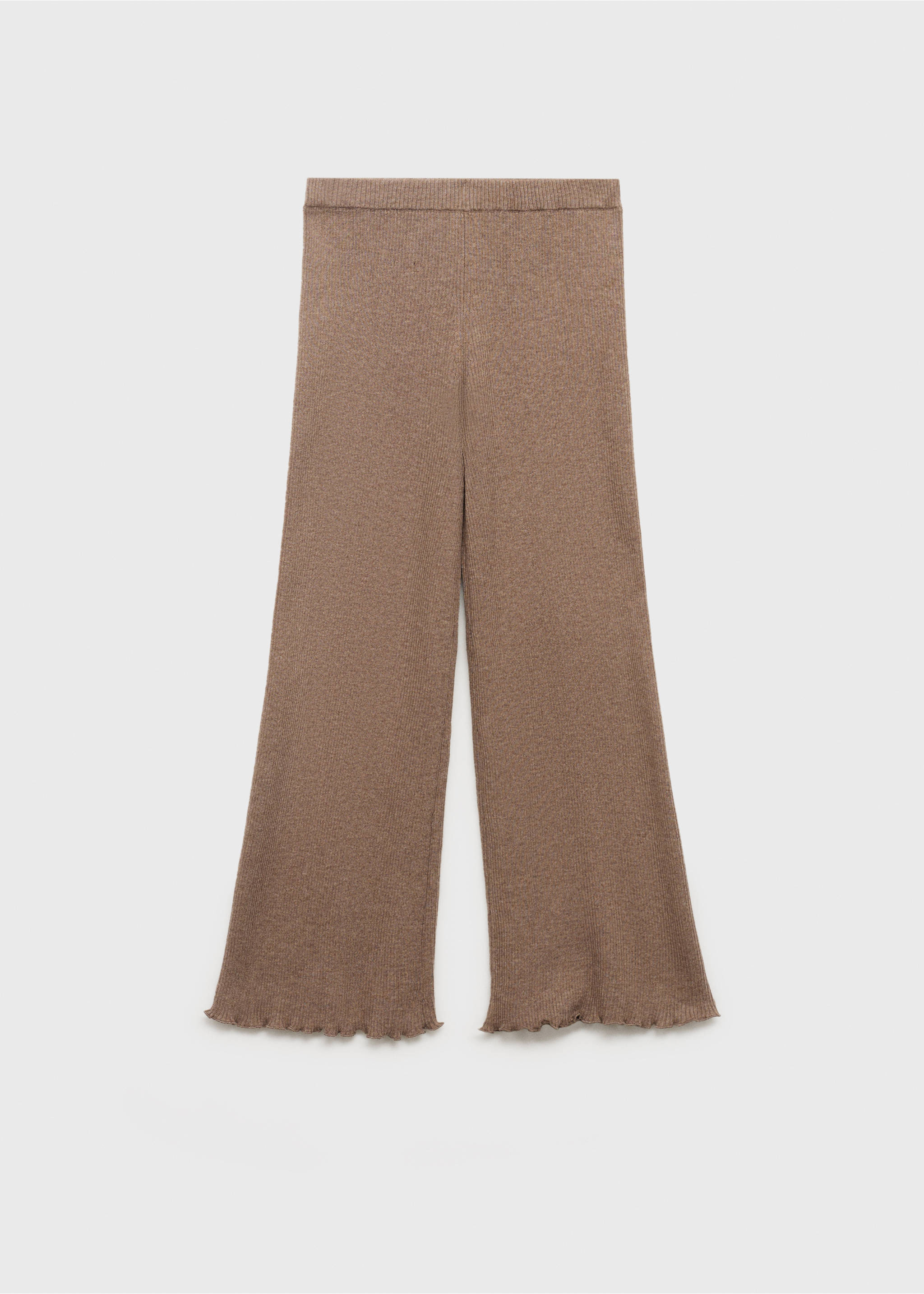 Ribbed-knit trousers - Article without model, Brown. Ref: 17063280-00.