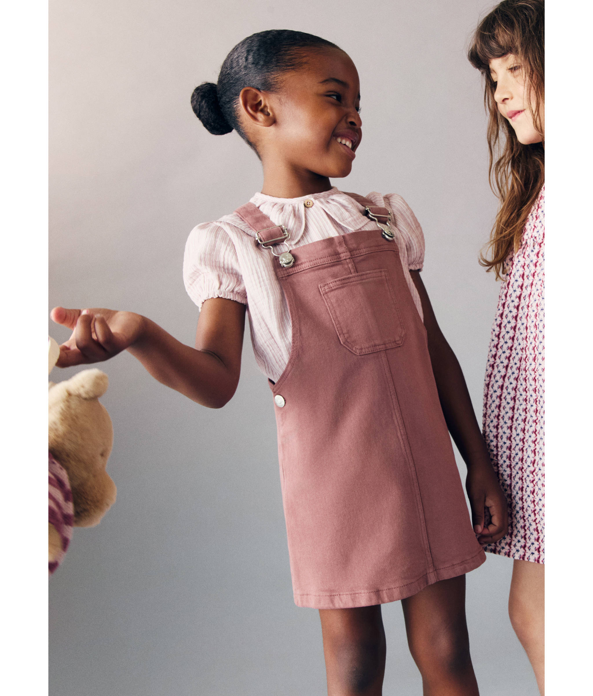 Pocket denim pinafore dress - Panoramic plane