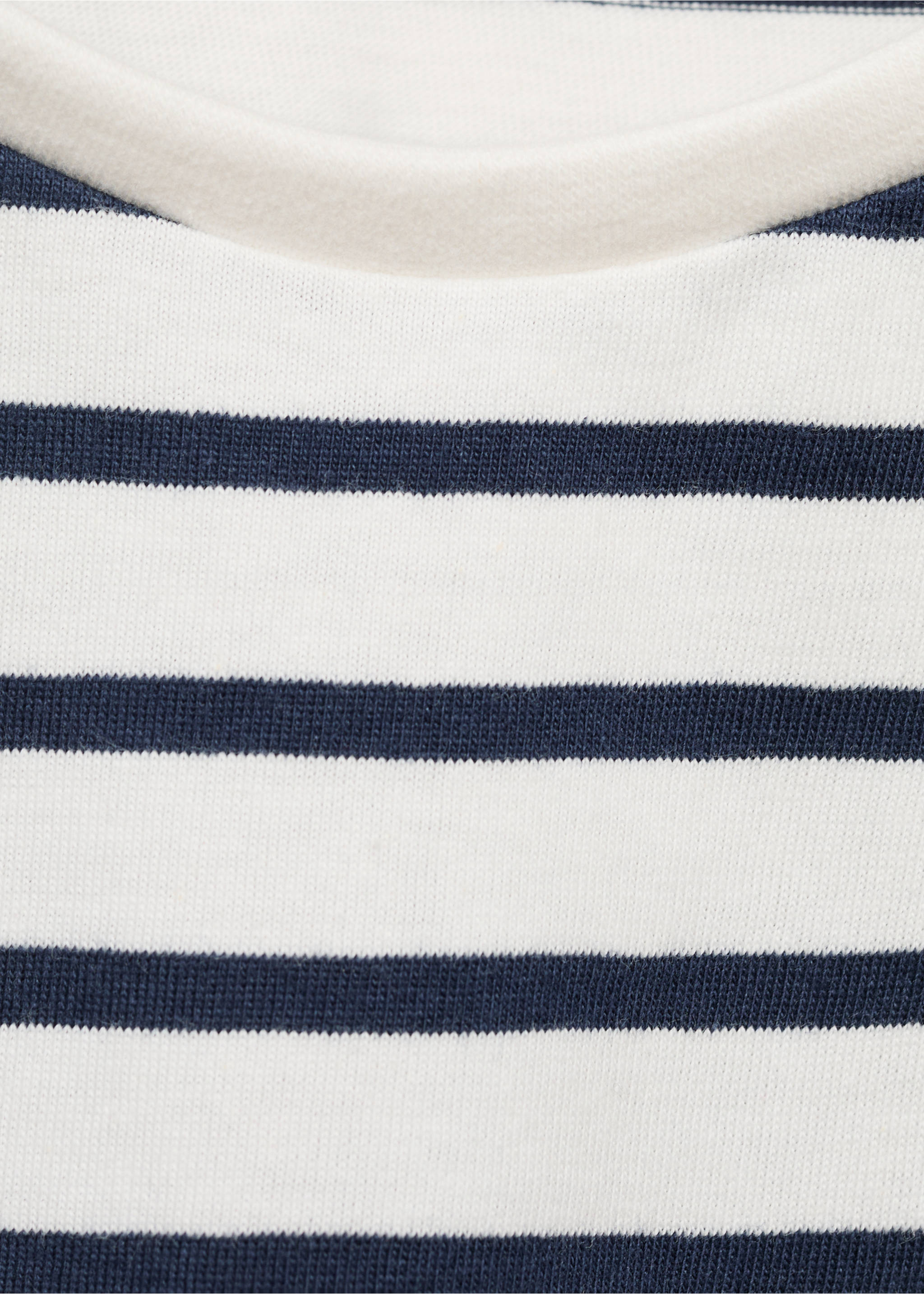 Kurzärmliges Streifen-T-Shirt - Detail des Artikels 8, Cremeweiß. Ref: 17063282-00.