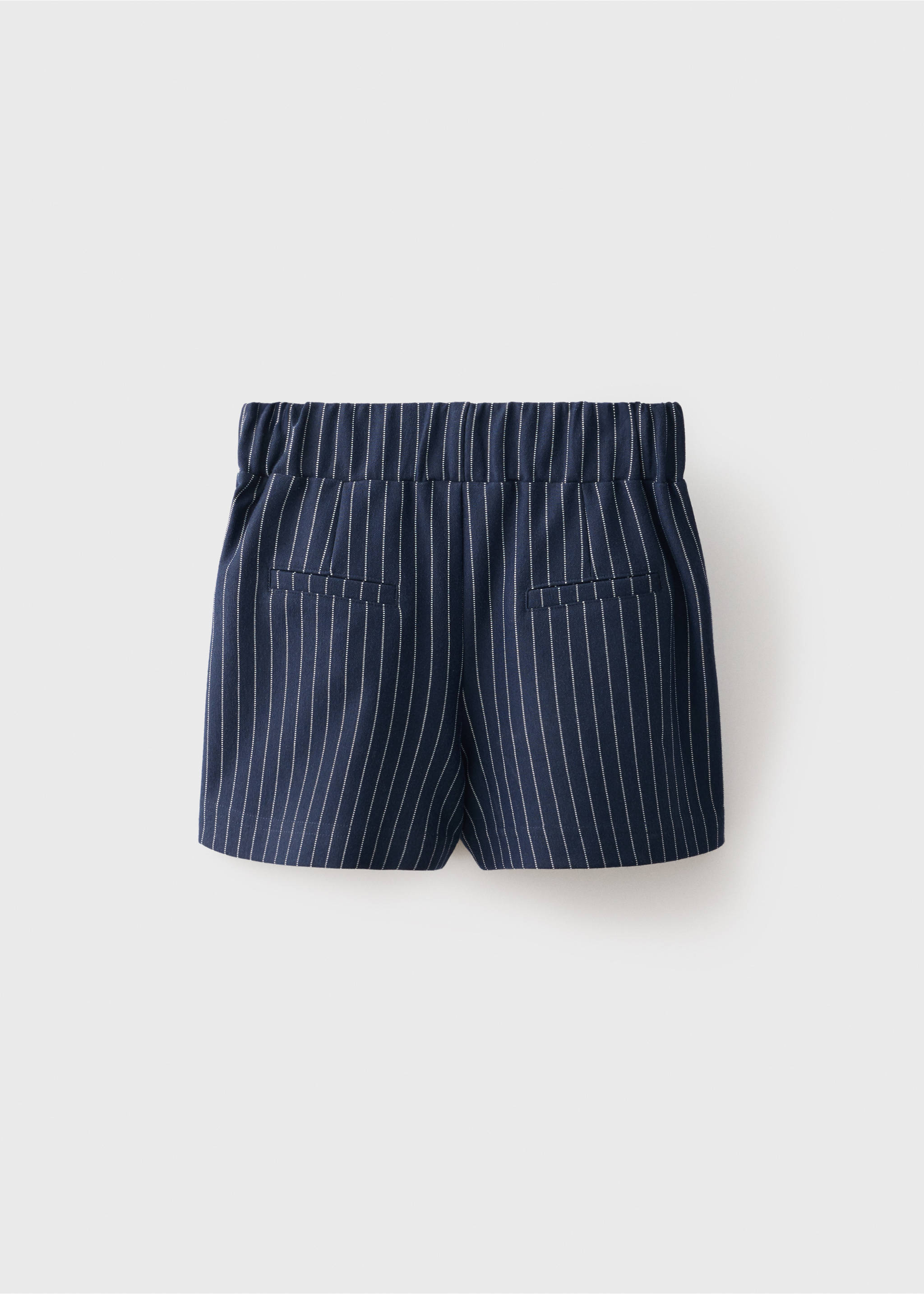 Jupe-culotte à rayures - Verso de l’article, Bleu marine. Ref: 17063285-00.