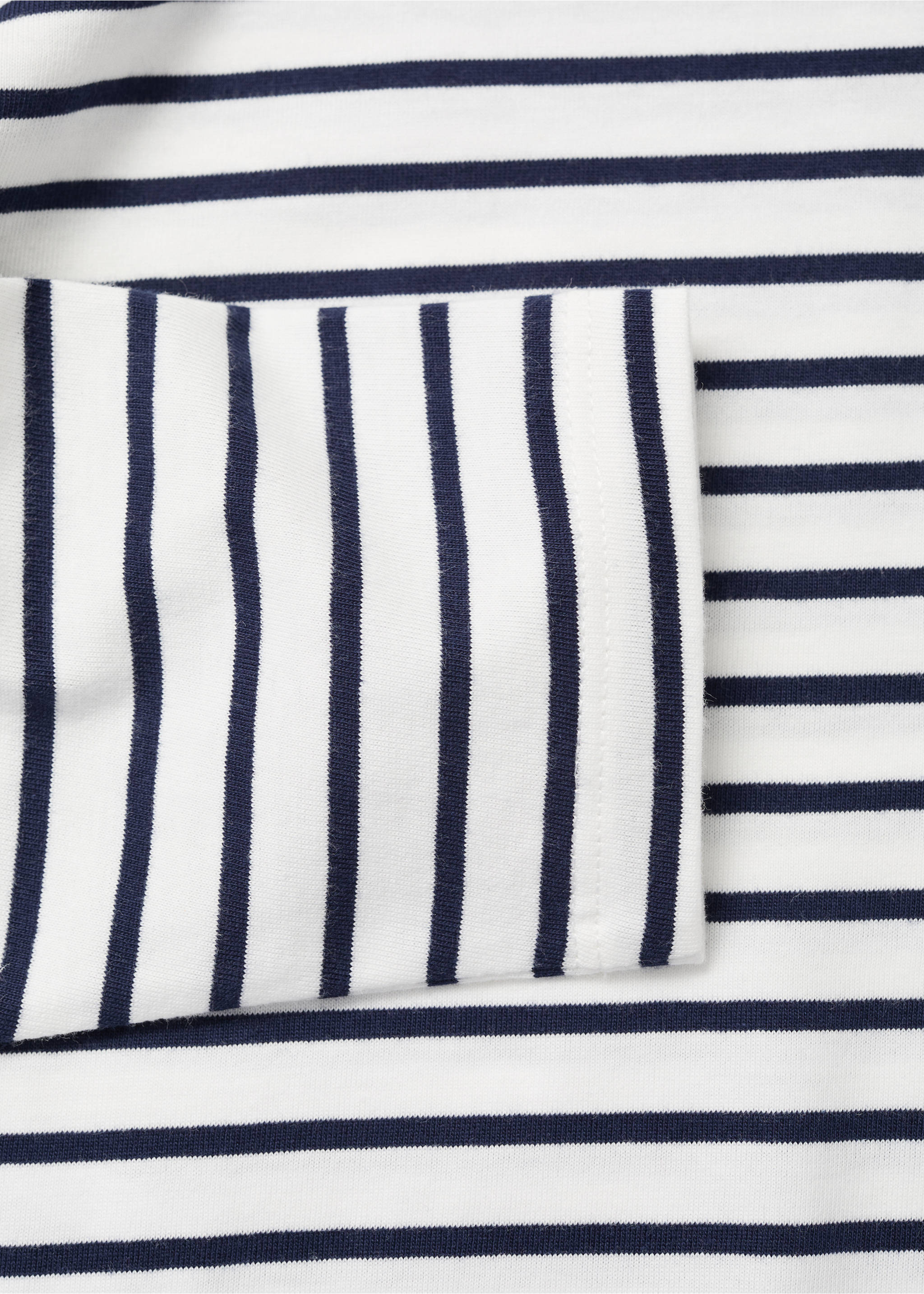 Gestreiftes Baumwoll-Shirt - Detail des Artikels 0, Cremeweiß. Ref: 17063287-00.
