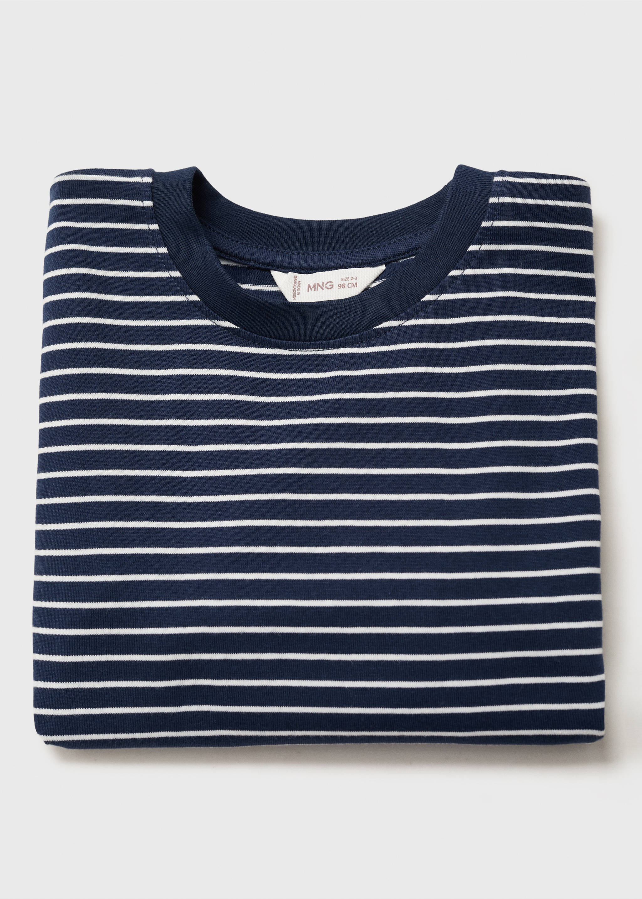 Camiseta algodón rayas - Detalle del artículo 8, Azul marino. Ref: 17063287-00.