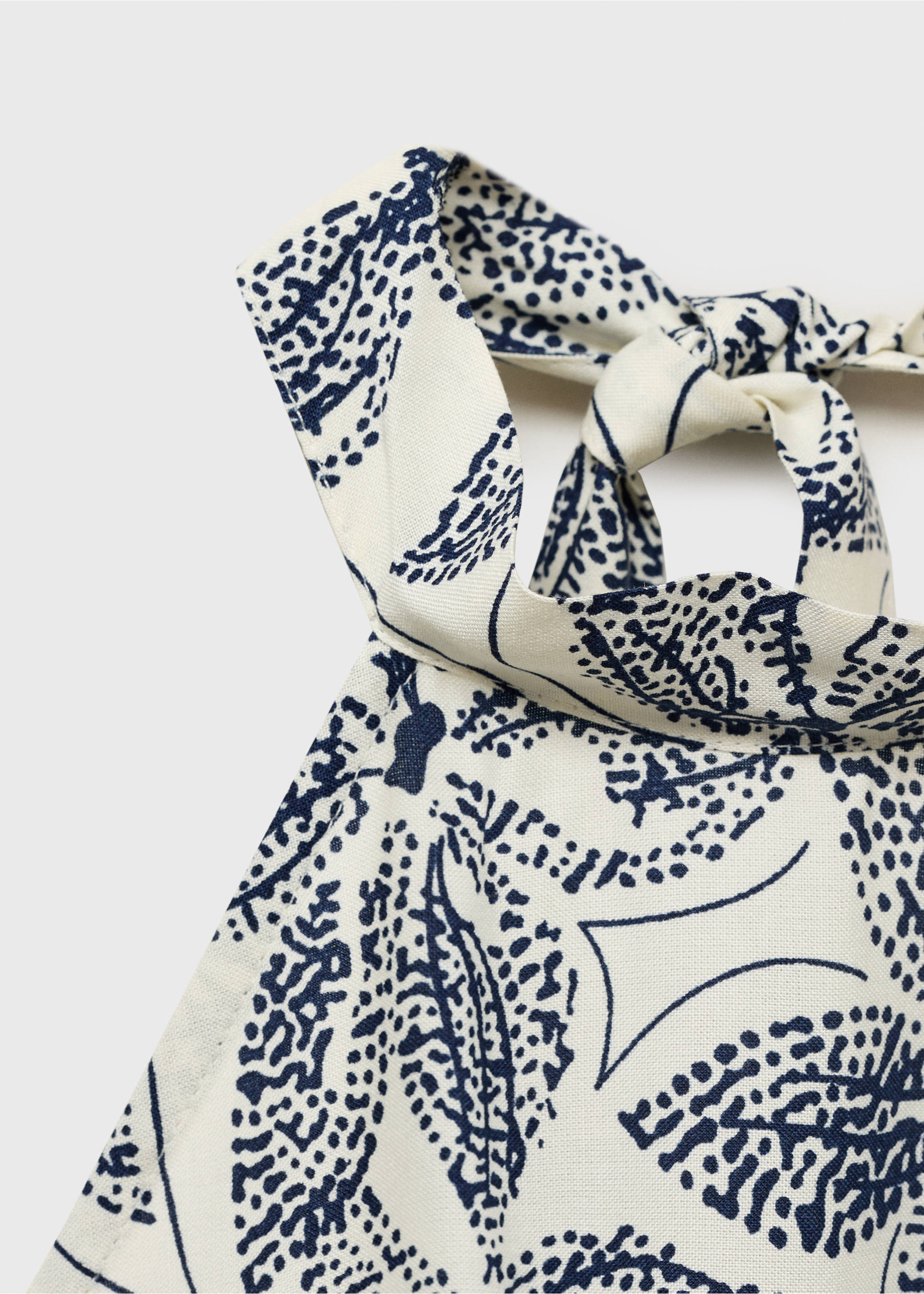Floral-print halter dress - Details of the article 0, Off White. Ref: 17063290-00.