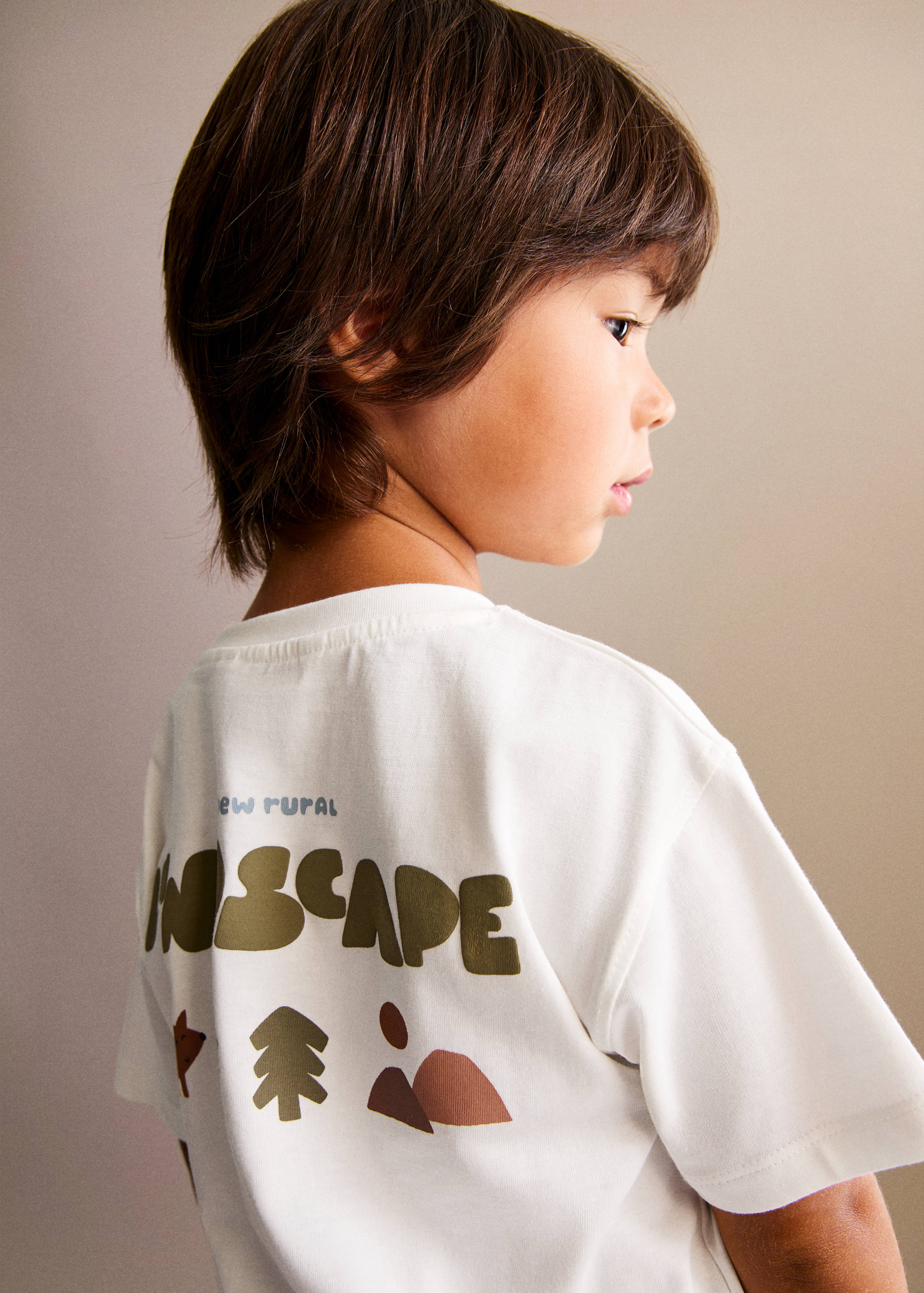 Camiseta algodón estampada - Plano medio