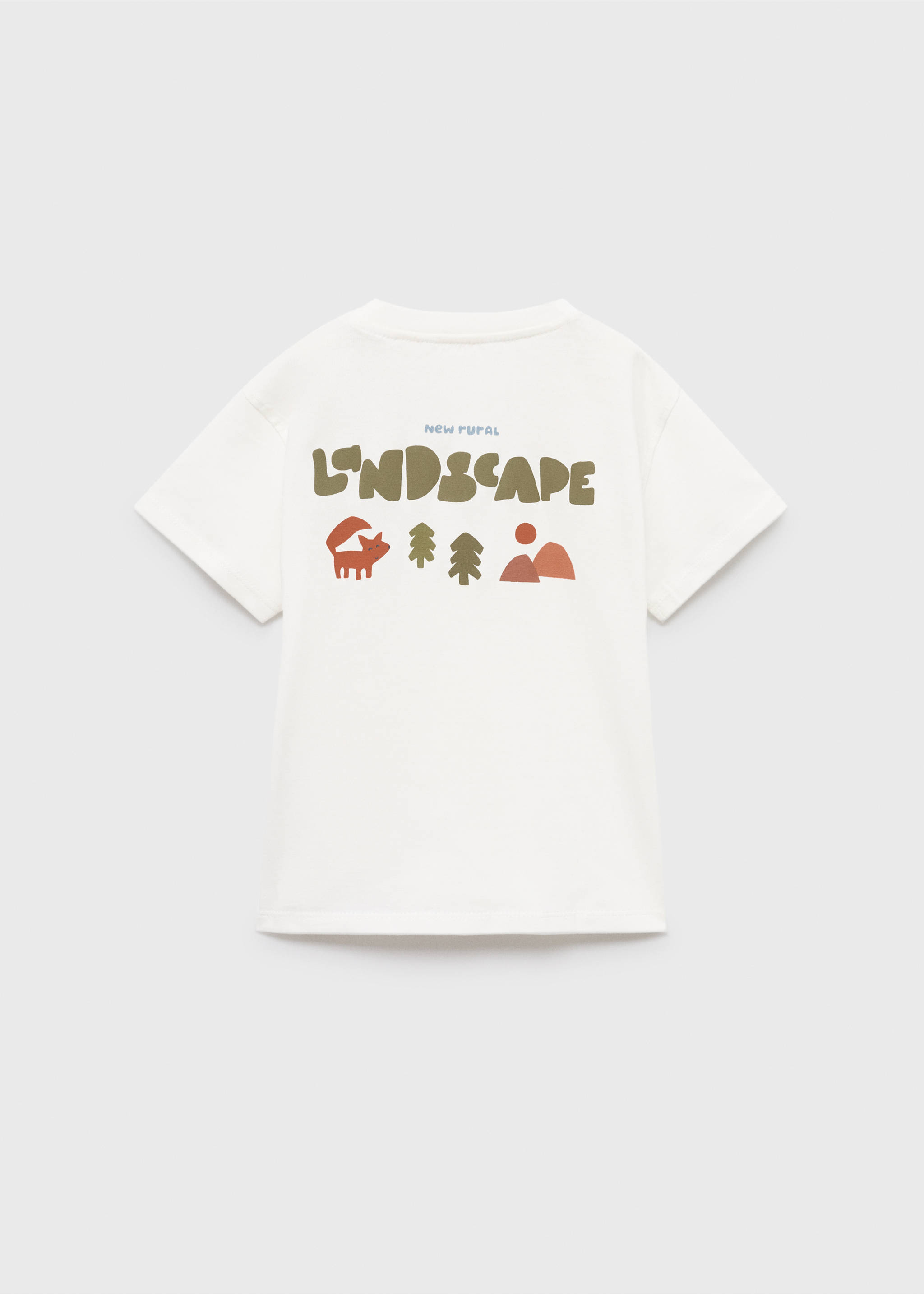 Printed cotton-blend t-shirt - Reverse of the article, Off White. Ref: 17063291-00.