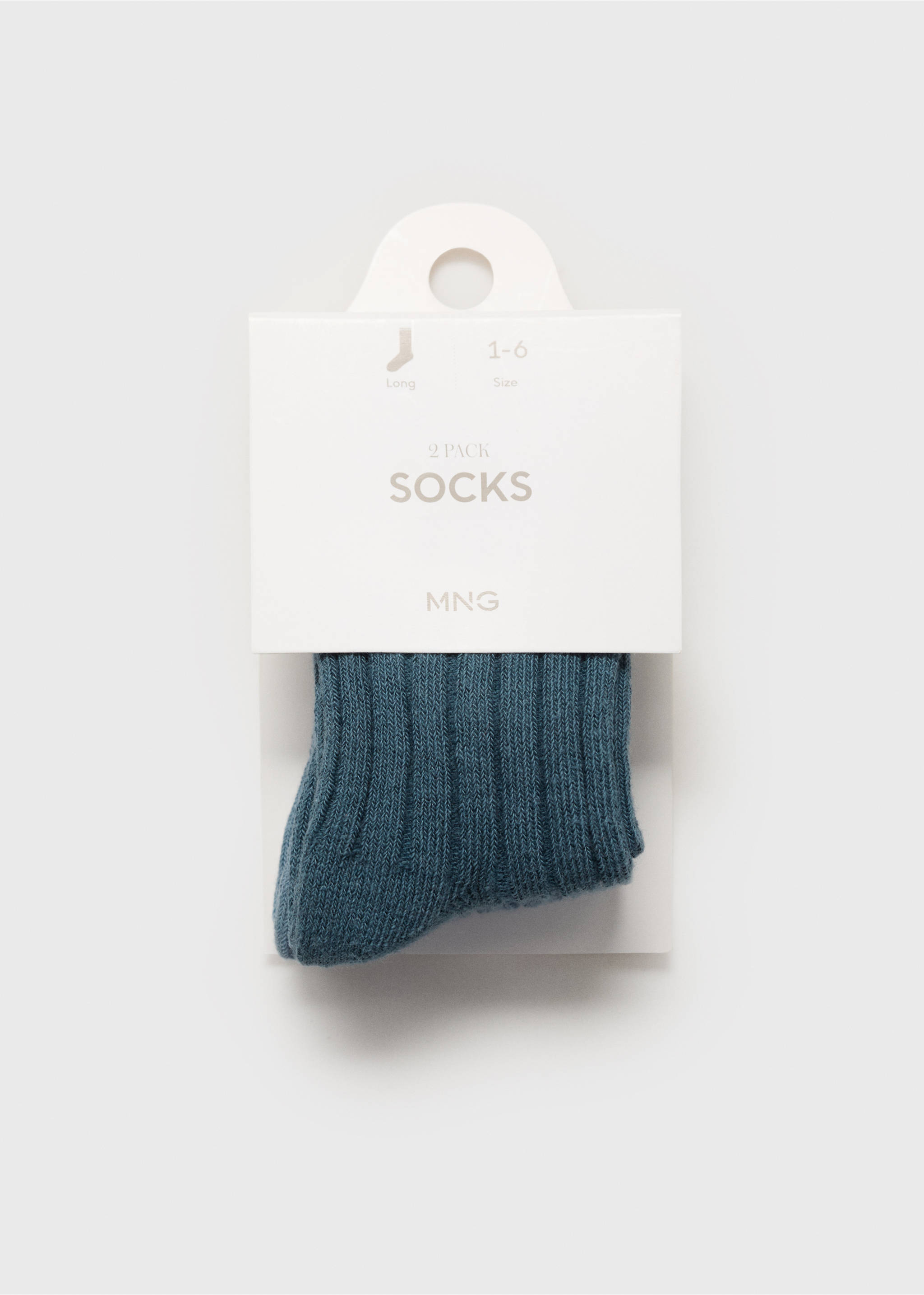 2 pack ribbed socks - Details of the article 0, Petrol Blue. Ref: 17063293-00.