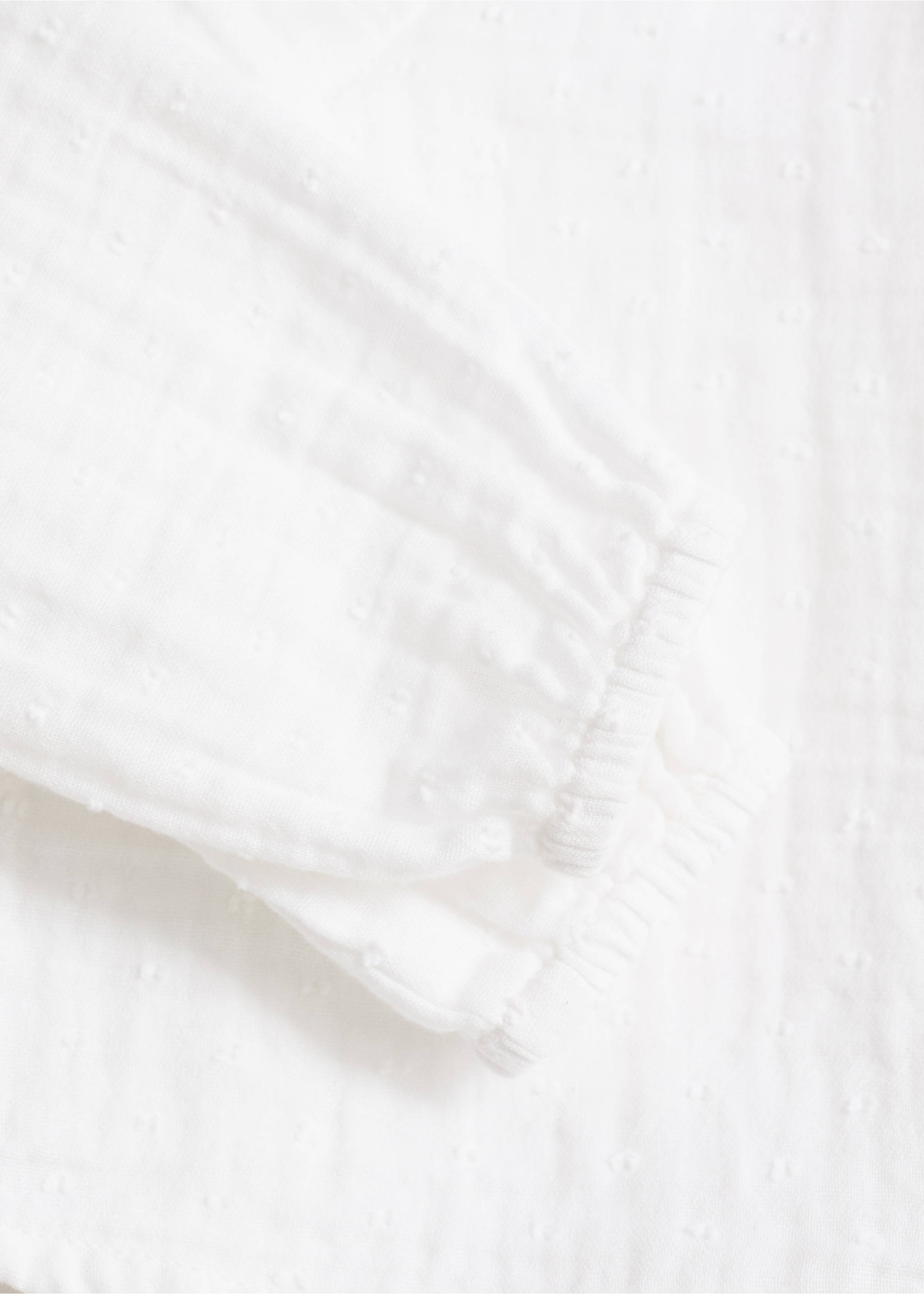 Baby-collar crinkled shirt - Details of the article 0, Off White. Ref: 17063294-00.
