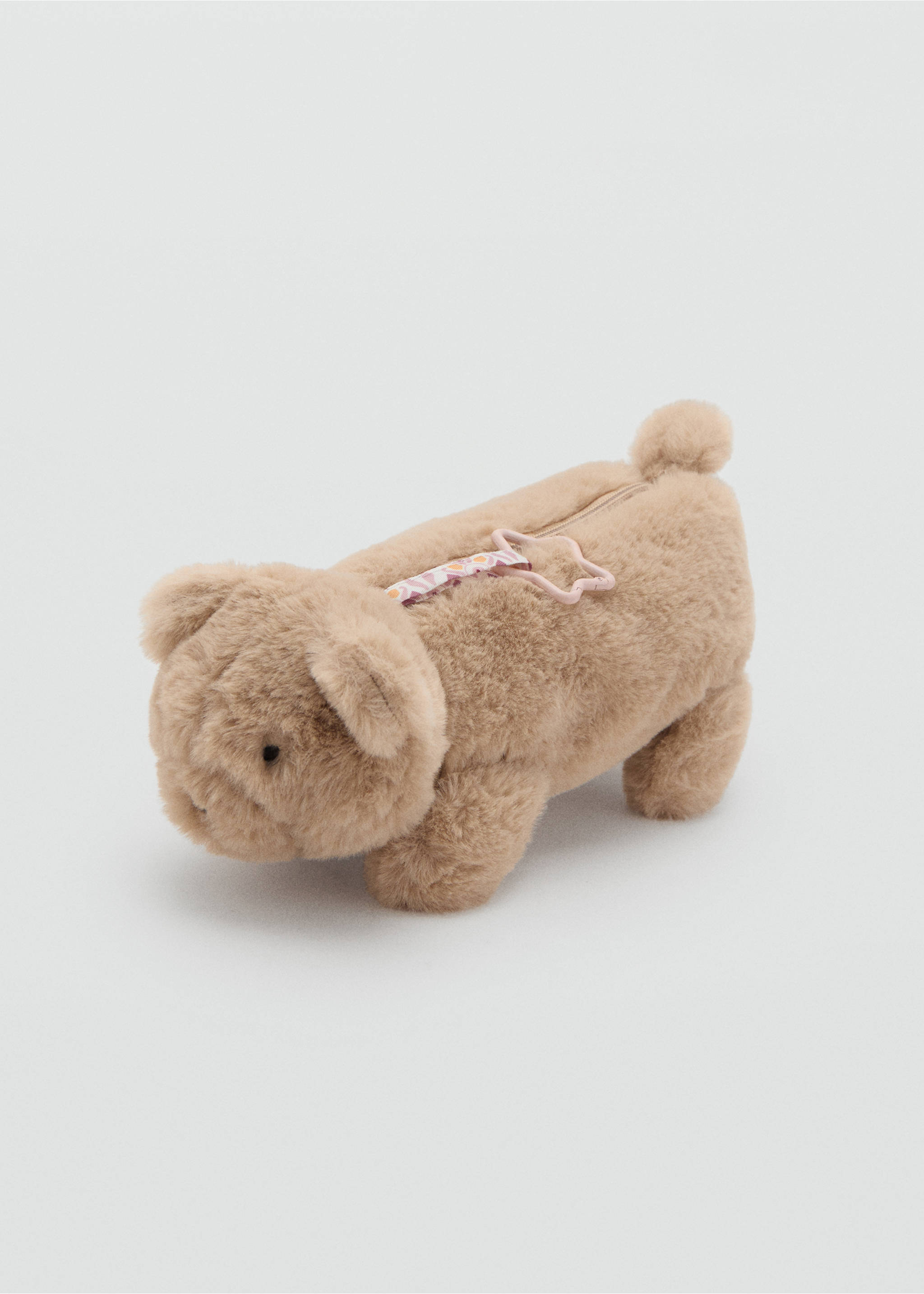 Teddy bear fur-effect case - Medium plane, Sand. Ref: 17063299-00.