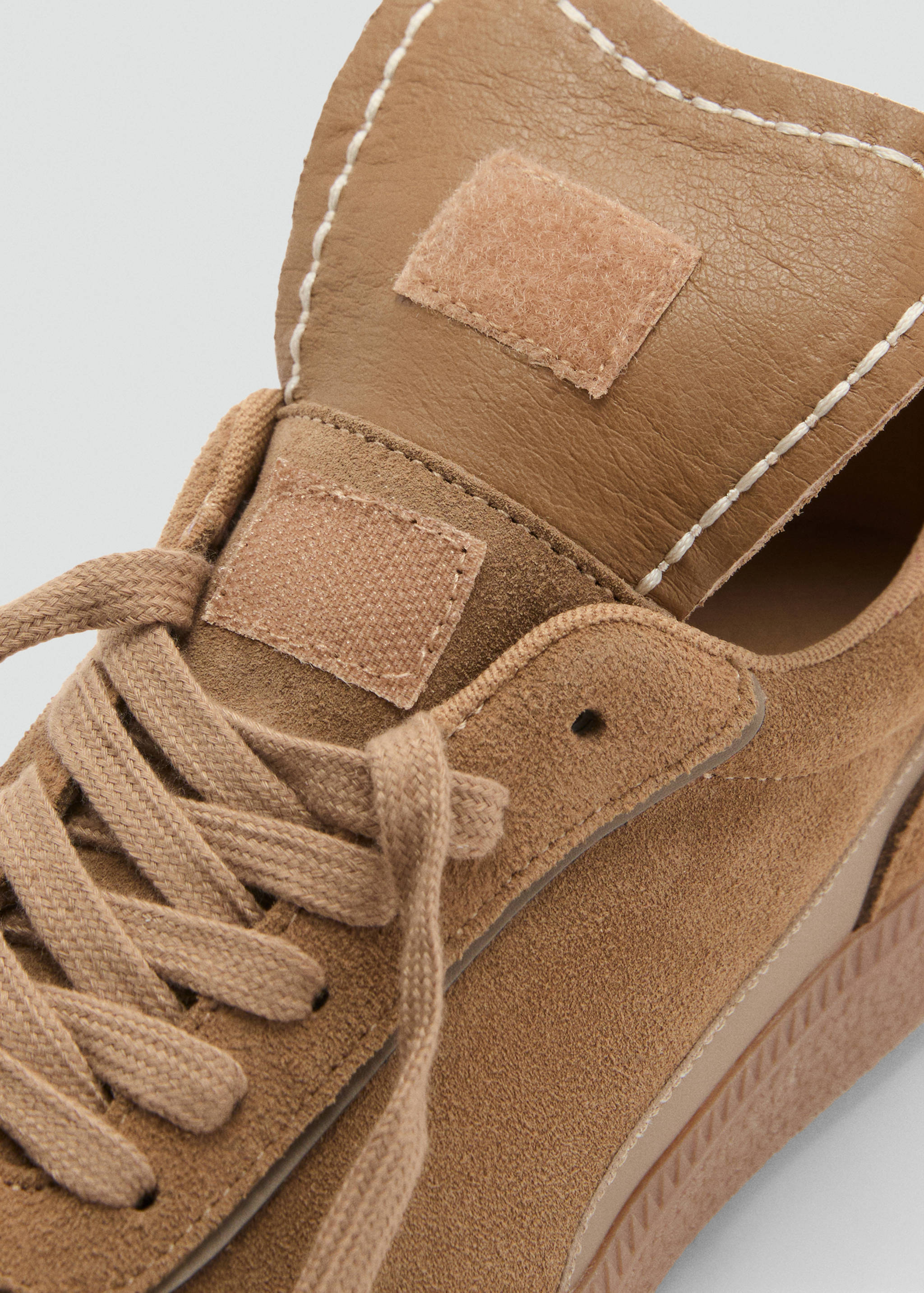 Combined suede leather sneakers - Details of the article 2
