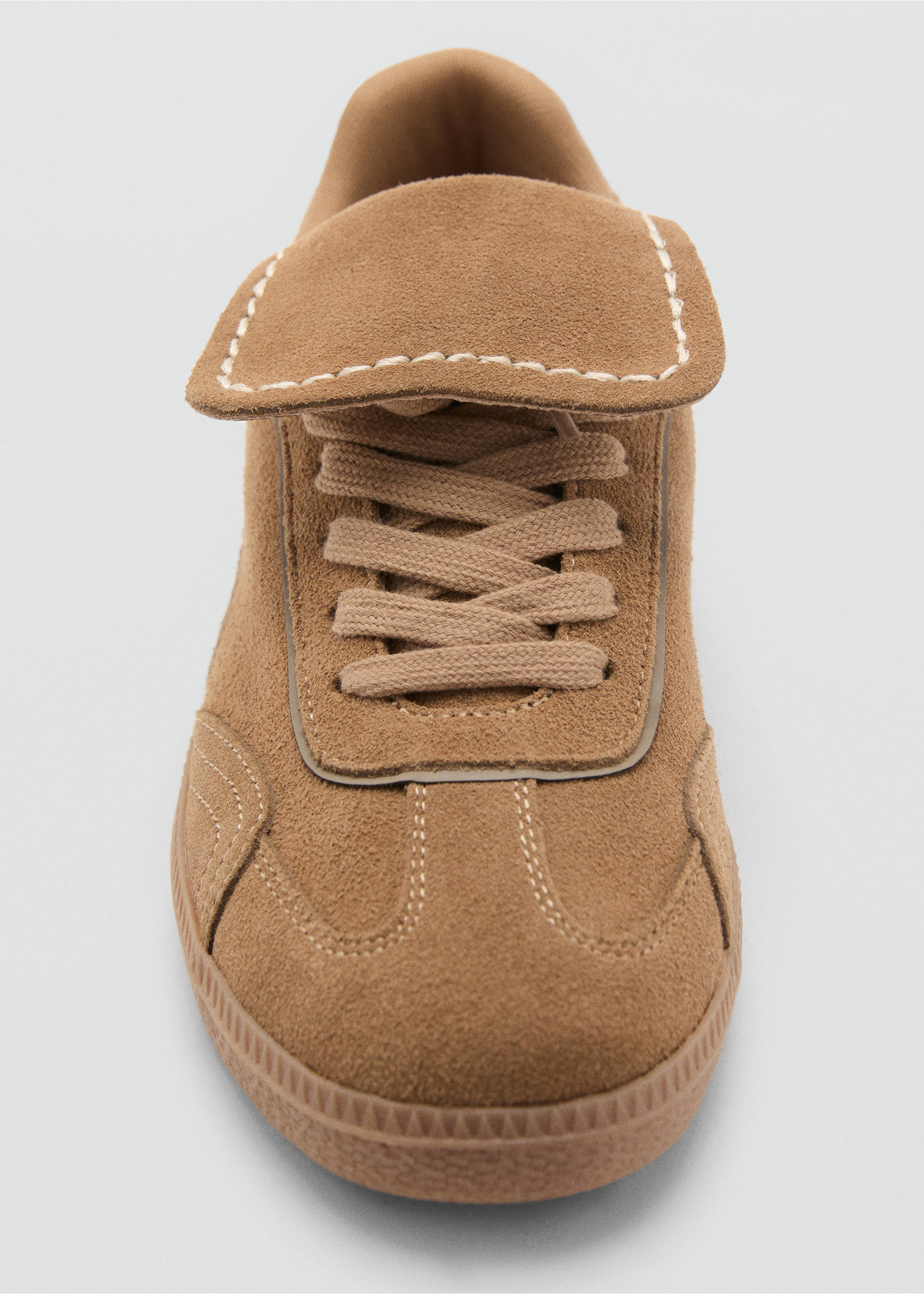 Combined suede leather sneakers - Details of the article 4, Sand. Ref: 17063300-00.