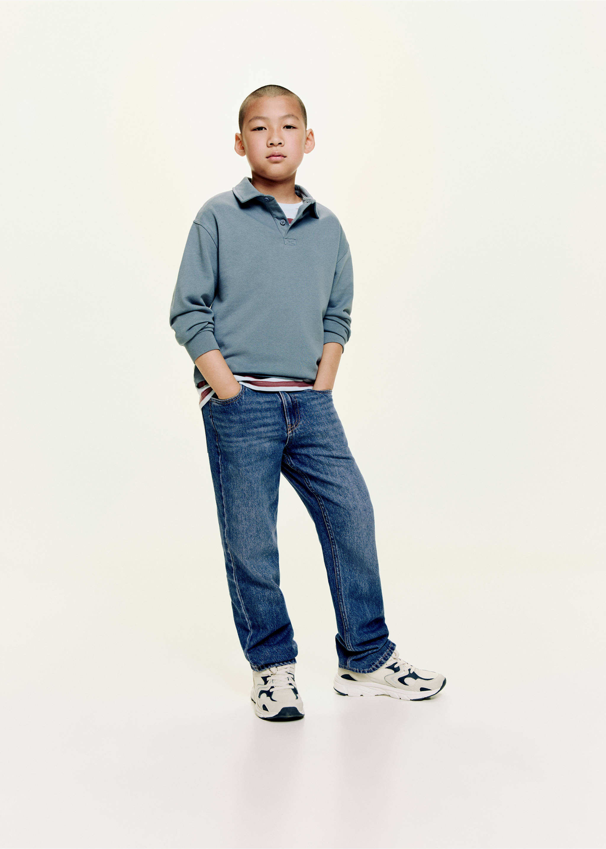 Regular straight jeans - General plane, Medium Blue. Ref: 17063303-00.