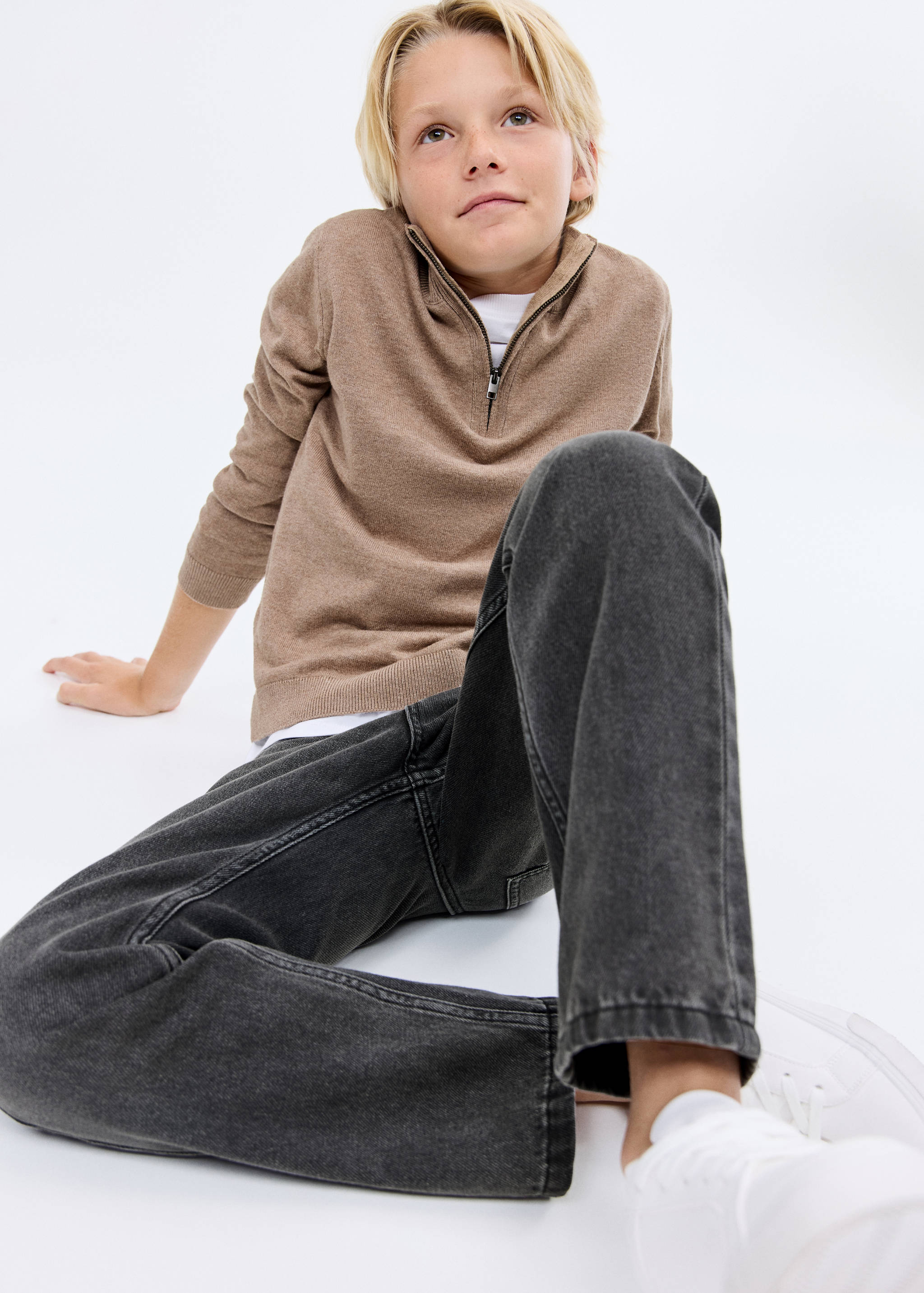 Regular straight jeans - Medium plane