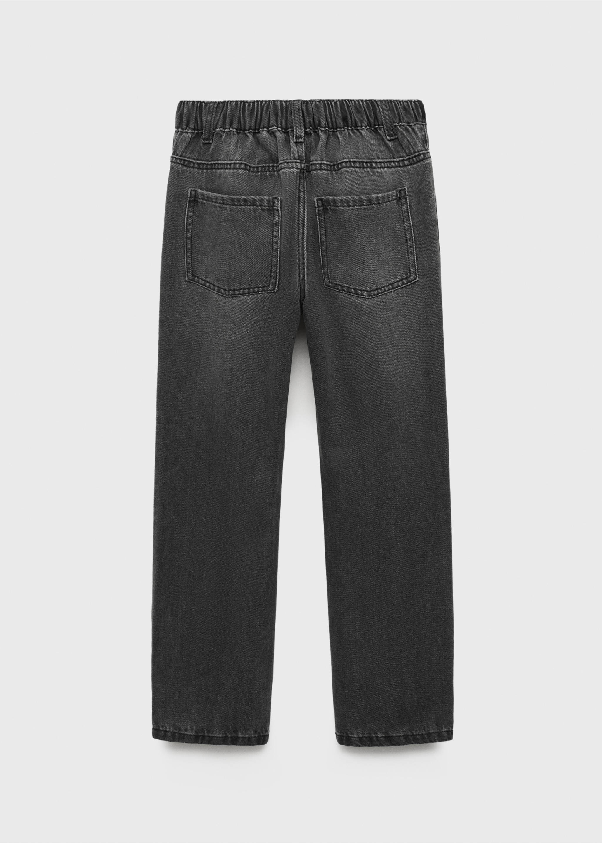 Regular straight jeans - Reverse of the article, Black denim. Ref: 17063303-00.
