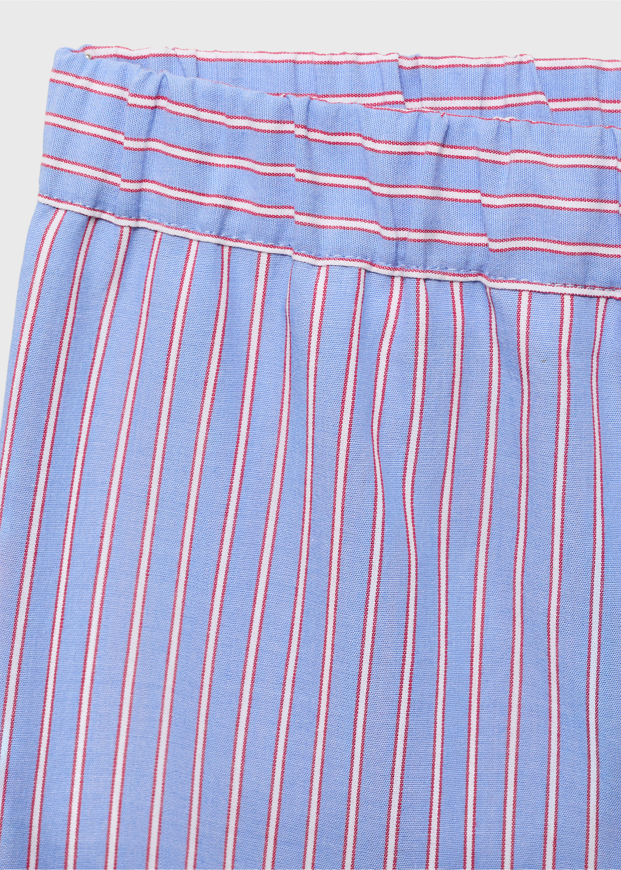Striped cotton trousers - Details of the article 8, Blue. Ref: 17063304-00.