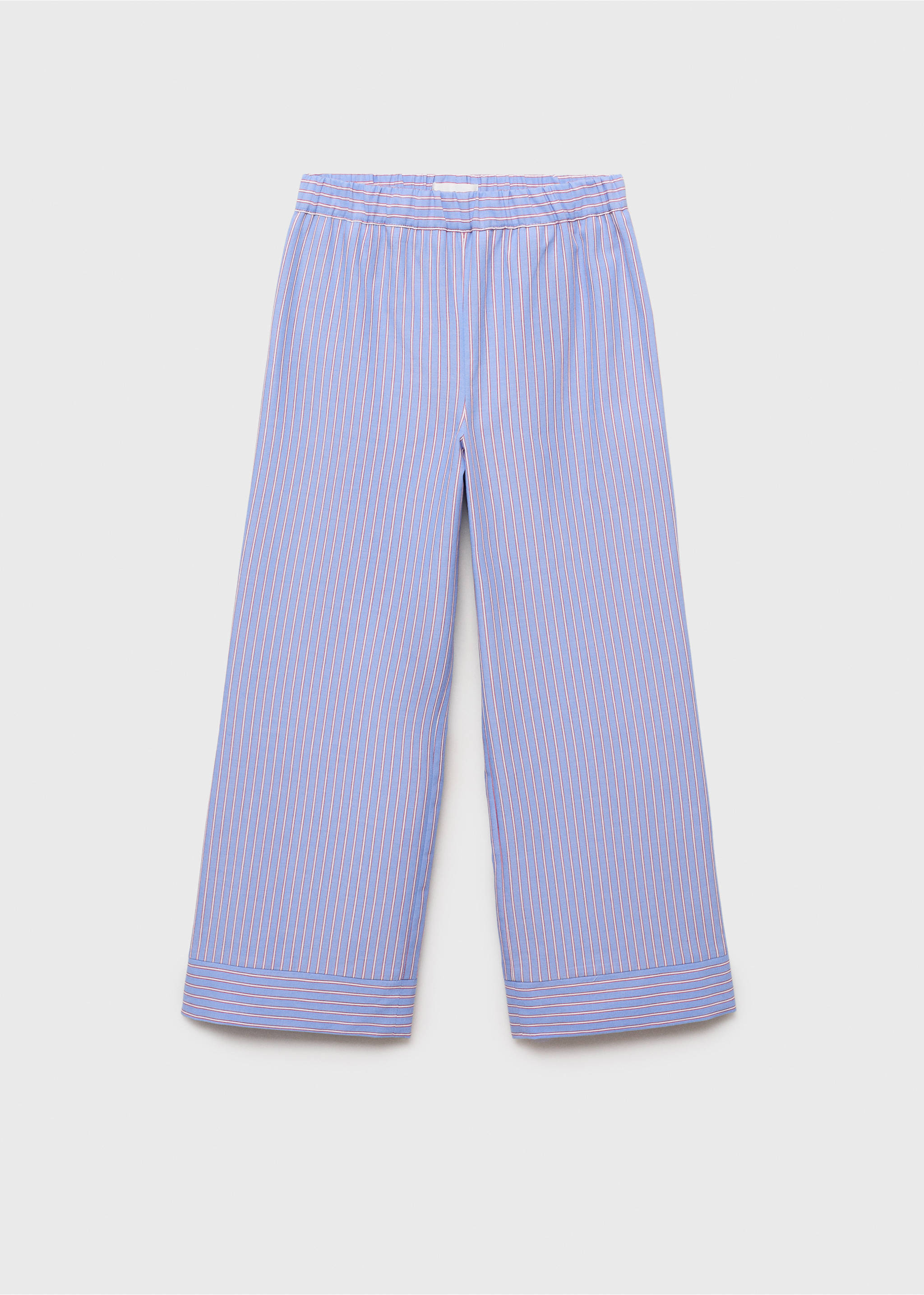 Gestreifte Baumwollhose - Artikel ohne Model, Blau. Ref: 17063304-00.