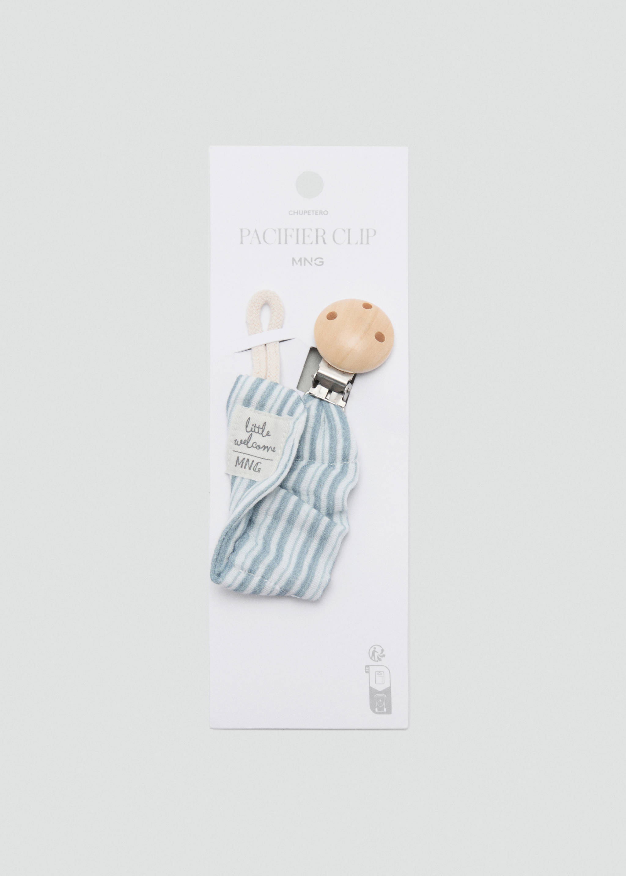 Striped brooch pacifier holder - Article without model