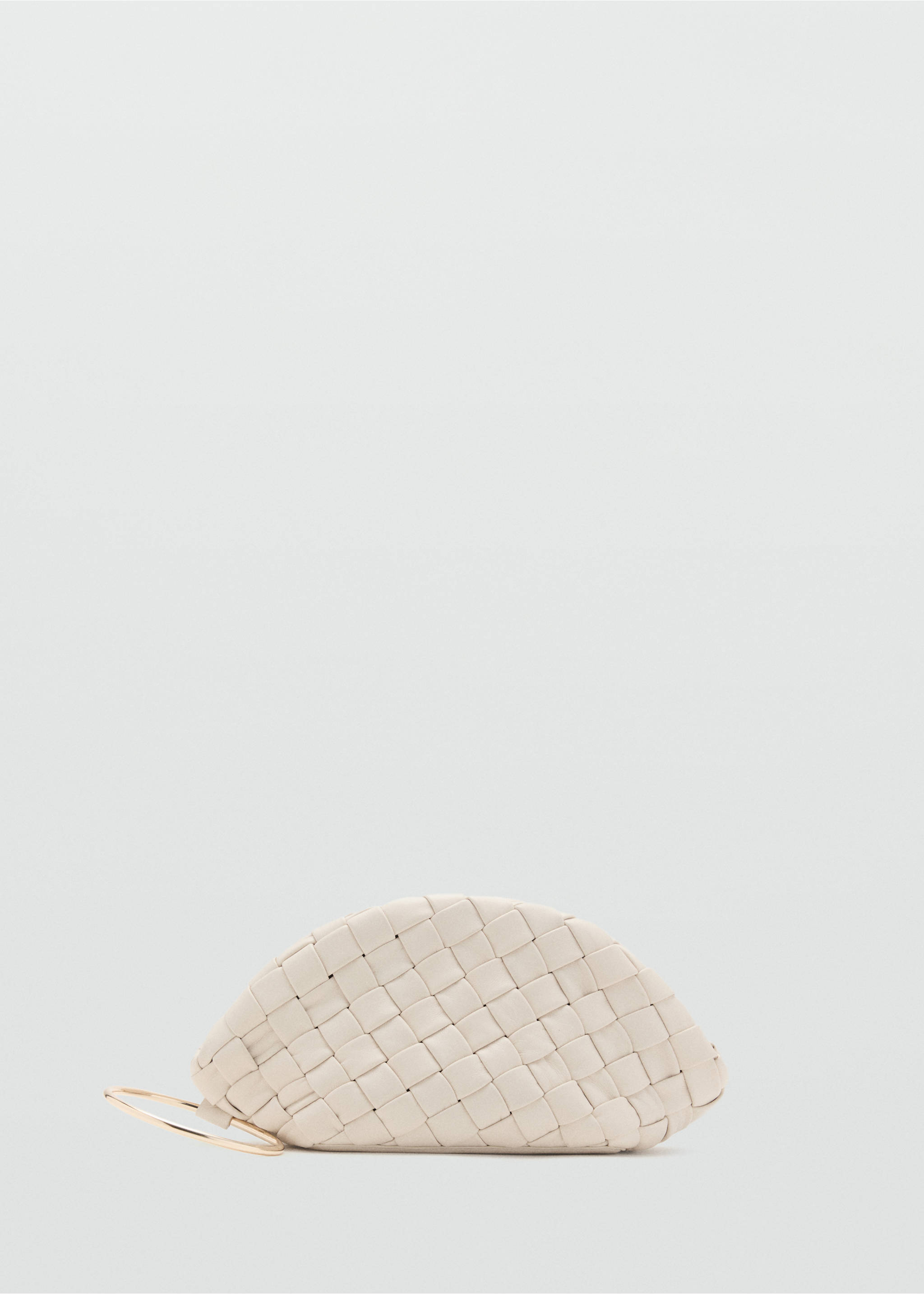 Braided leather clutch bag - Article without model, Off White. Ref: 17063308-00.