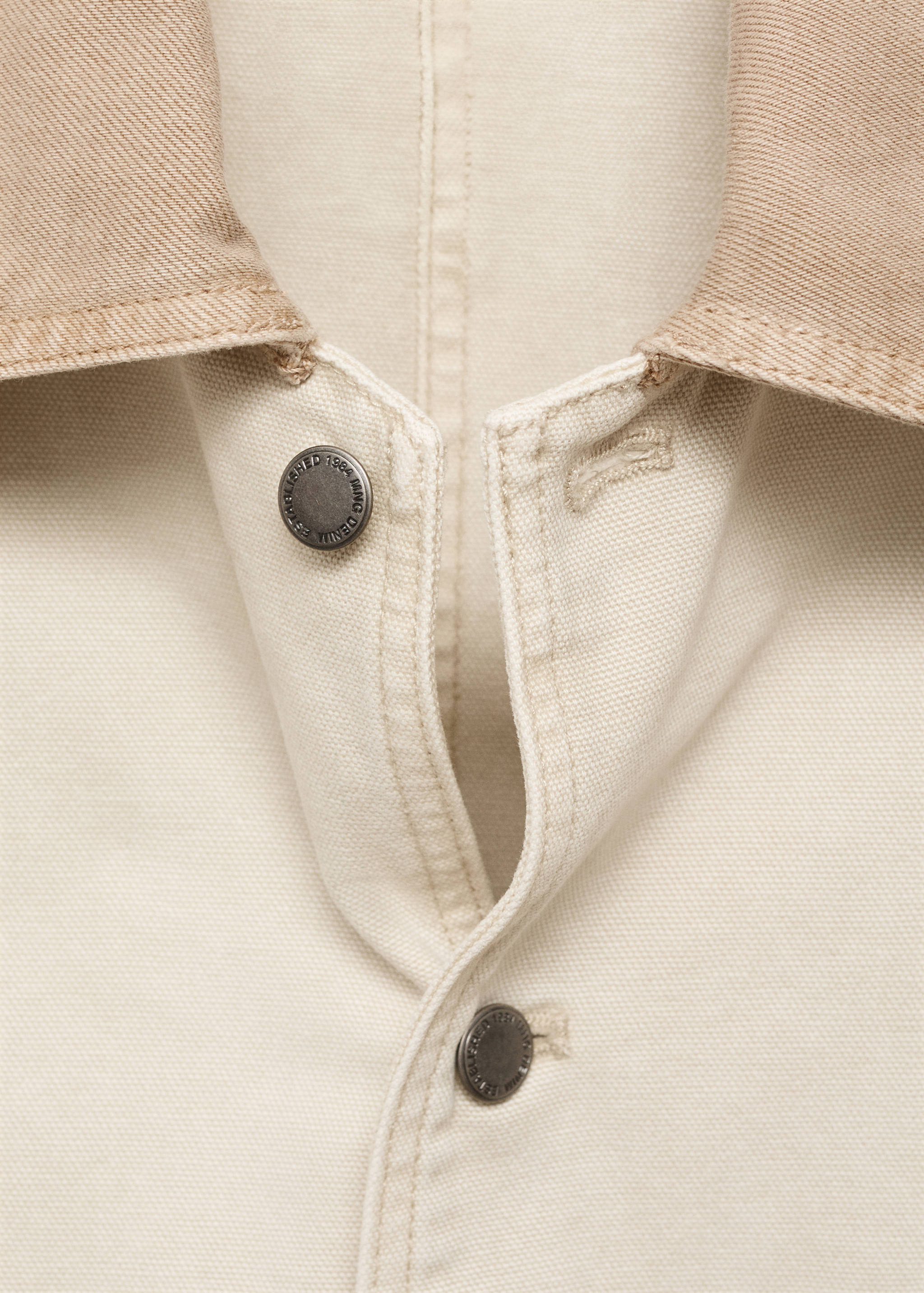 Denim parka with contrasting collar - Details of the article 8