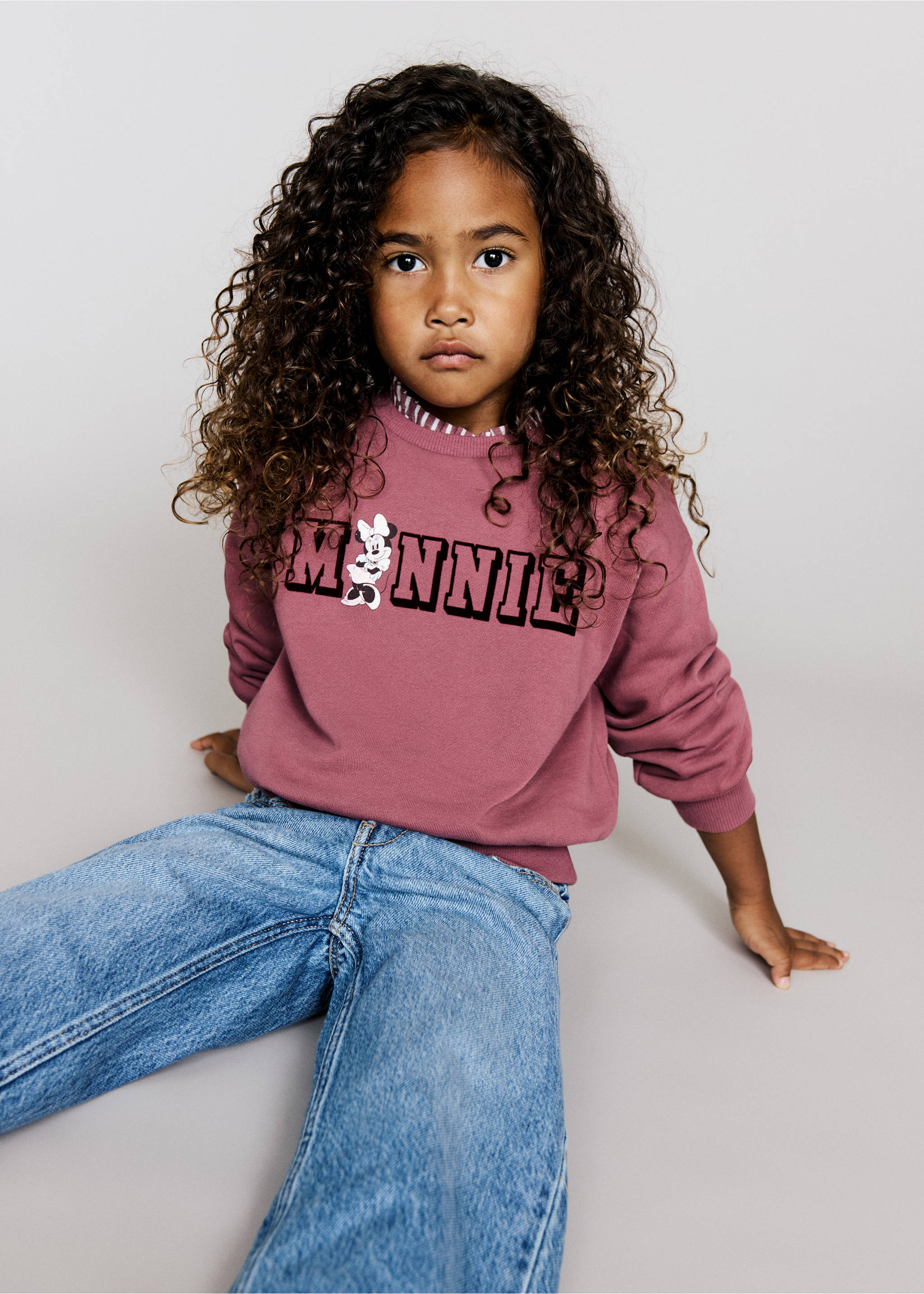 Minnie Mouse sweatshirt - Medium plane, Maroon. Ref: 17063321-00.