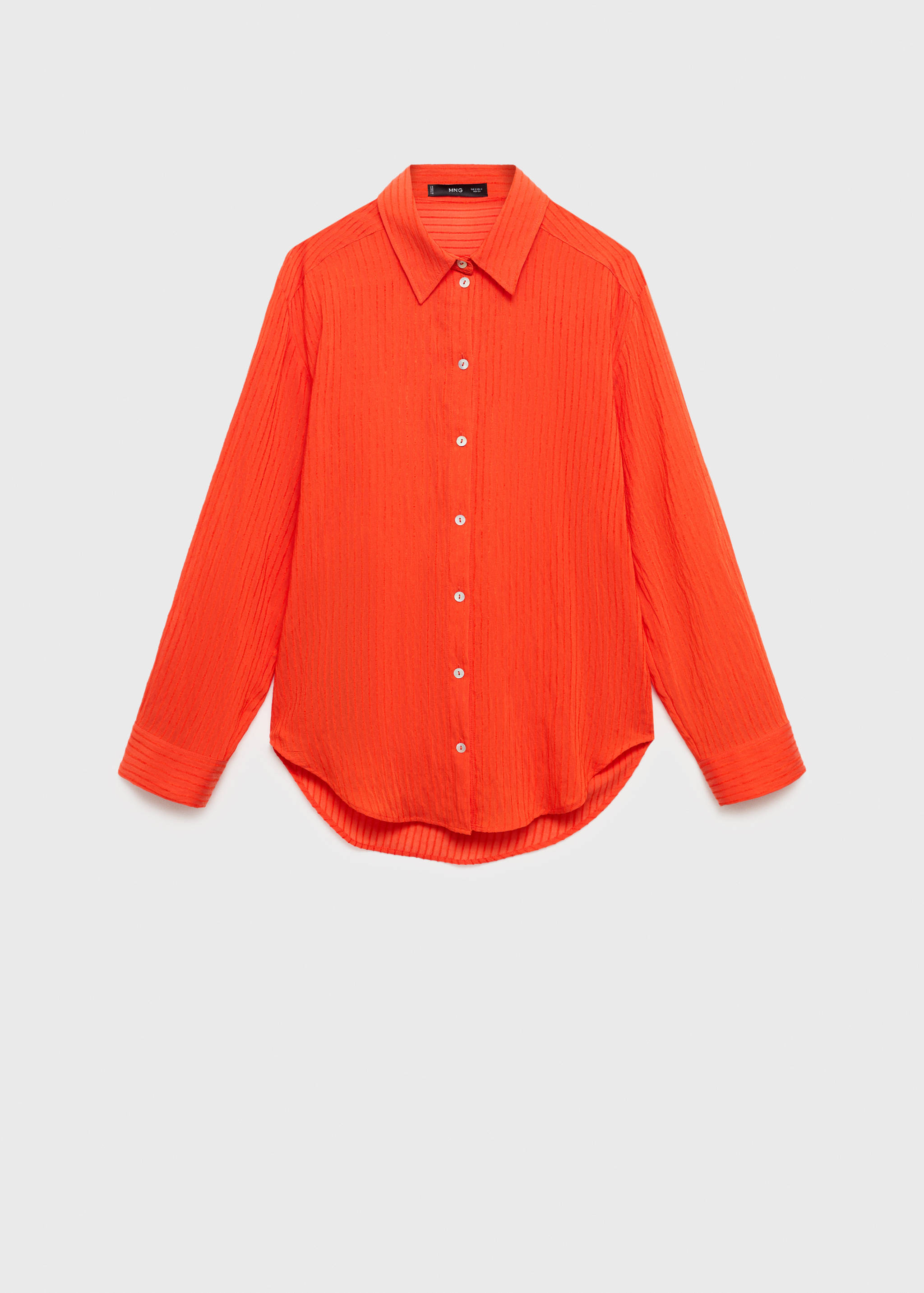 Camisa oversize com efeito enrugado - Artigo sem modelo