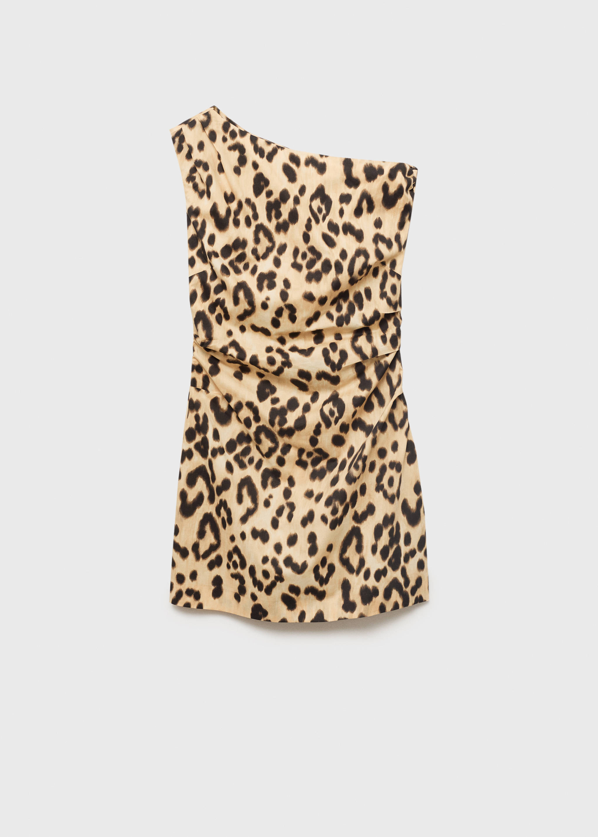 Robe col asymétrique léopard - Article sans modèle