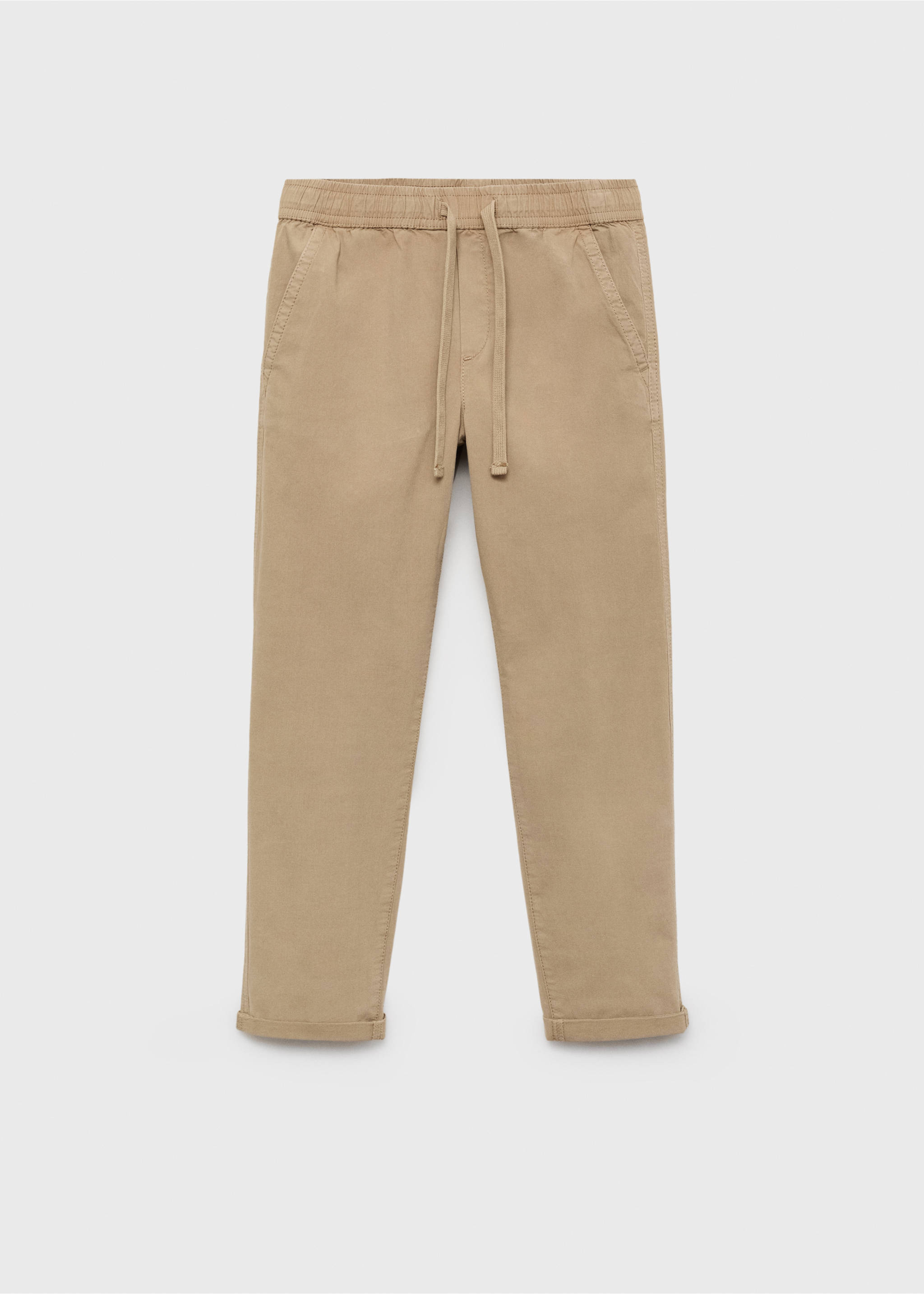 Pantalons cintura elàstica - Article sense model, Marró mitjà. Ref: 17063791-00.