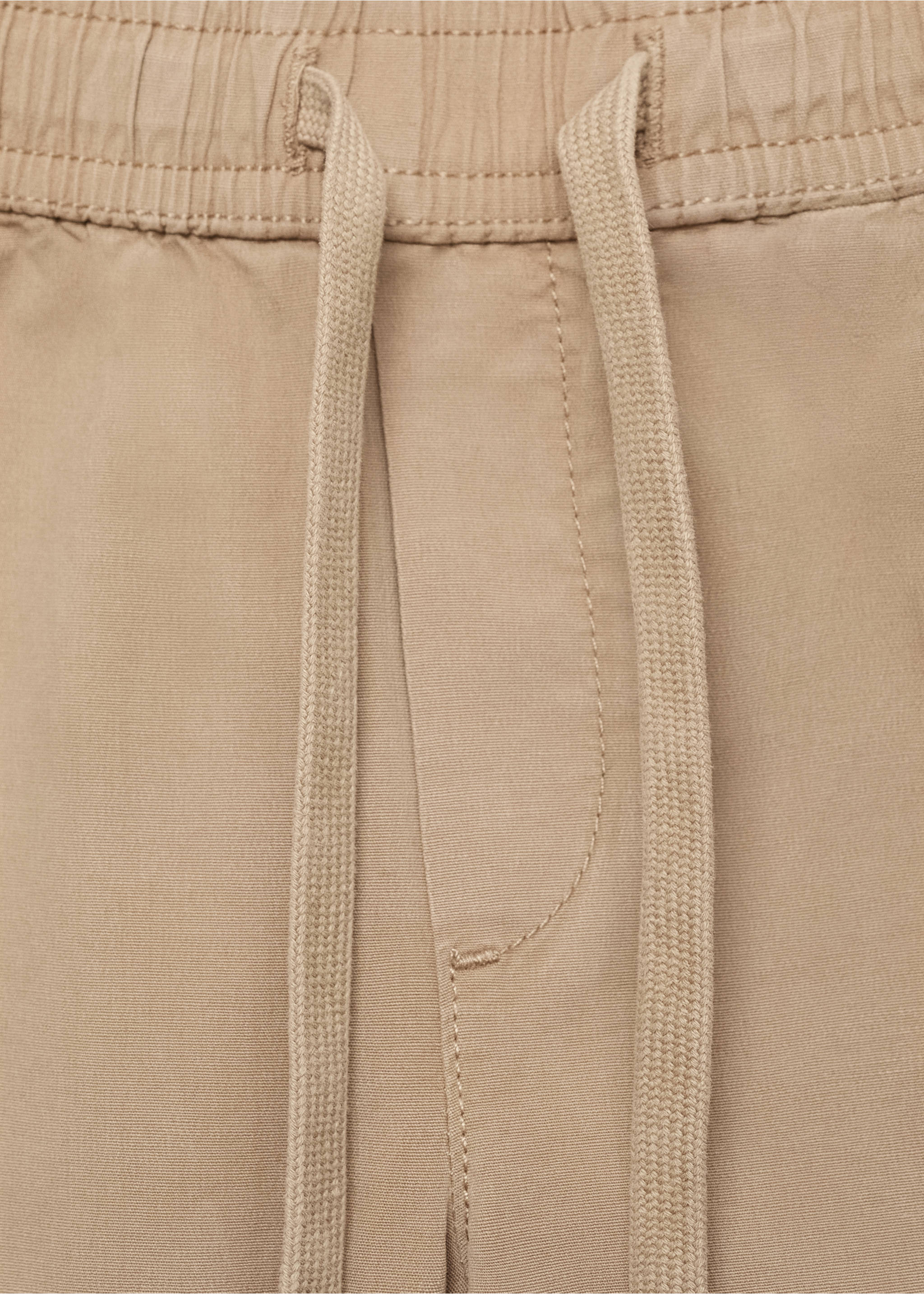 Pantalons cintura elàstica - Detall de l'article 8, Marró mitjà. Ref: 17063791-00.