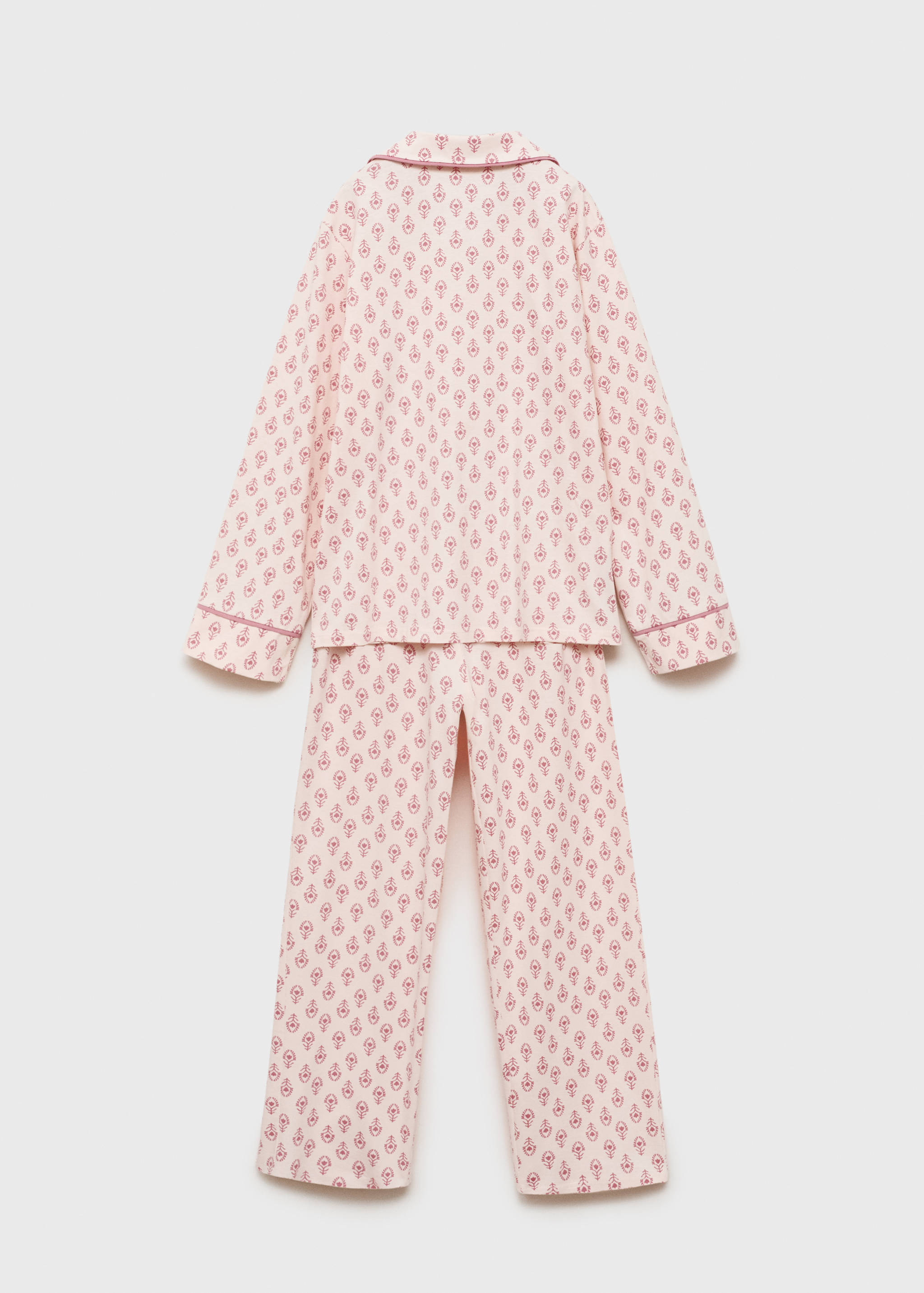 Printed cotton pyjamas - Reverse of the article