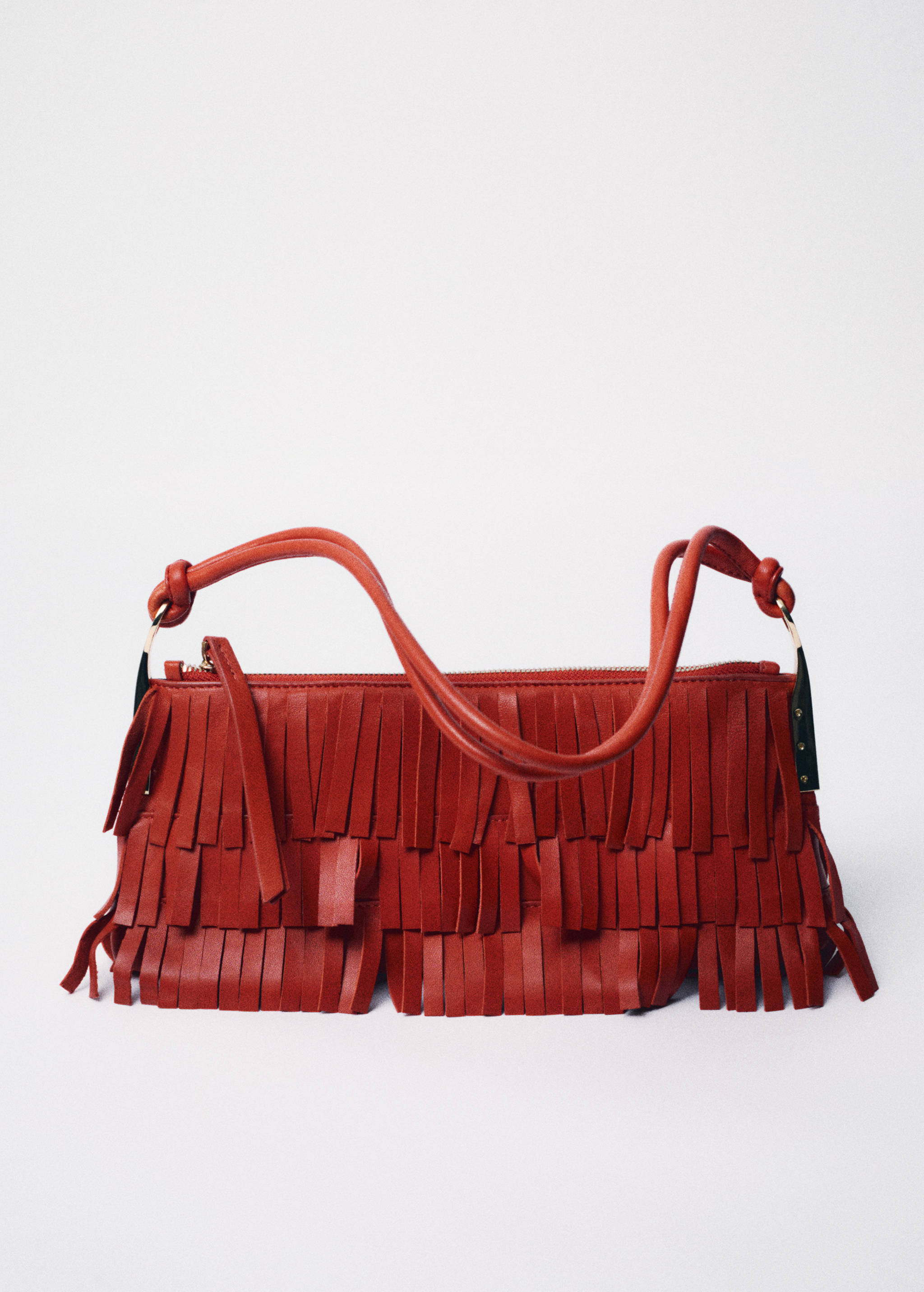 Bolso hombro piel flecos - Plano general