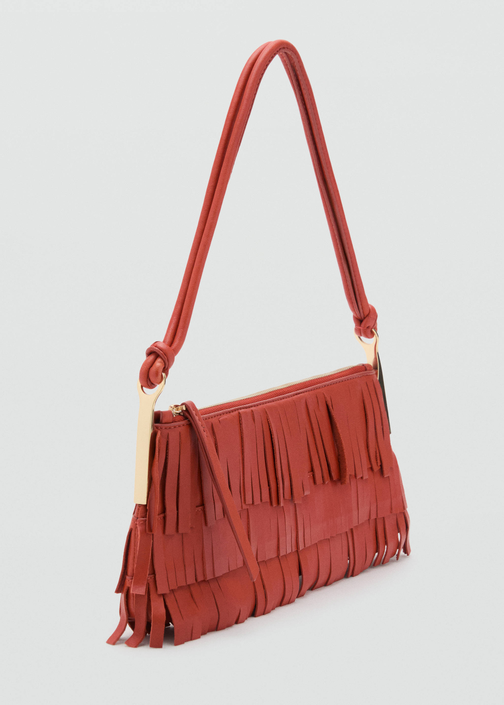 Bolso hombro piel flecos - Plano medio