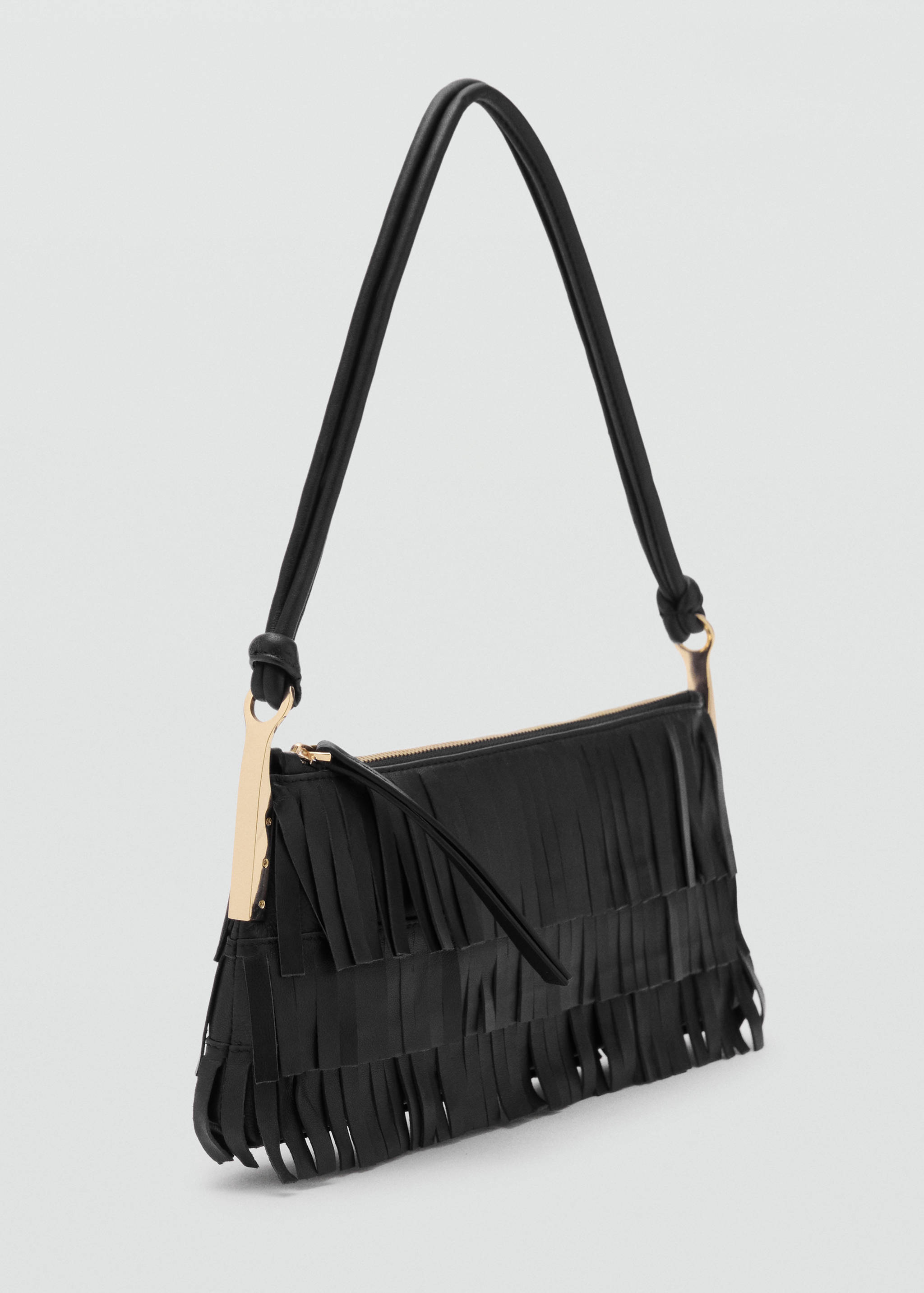 Bolso hombro piel flecos - Plano medio