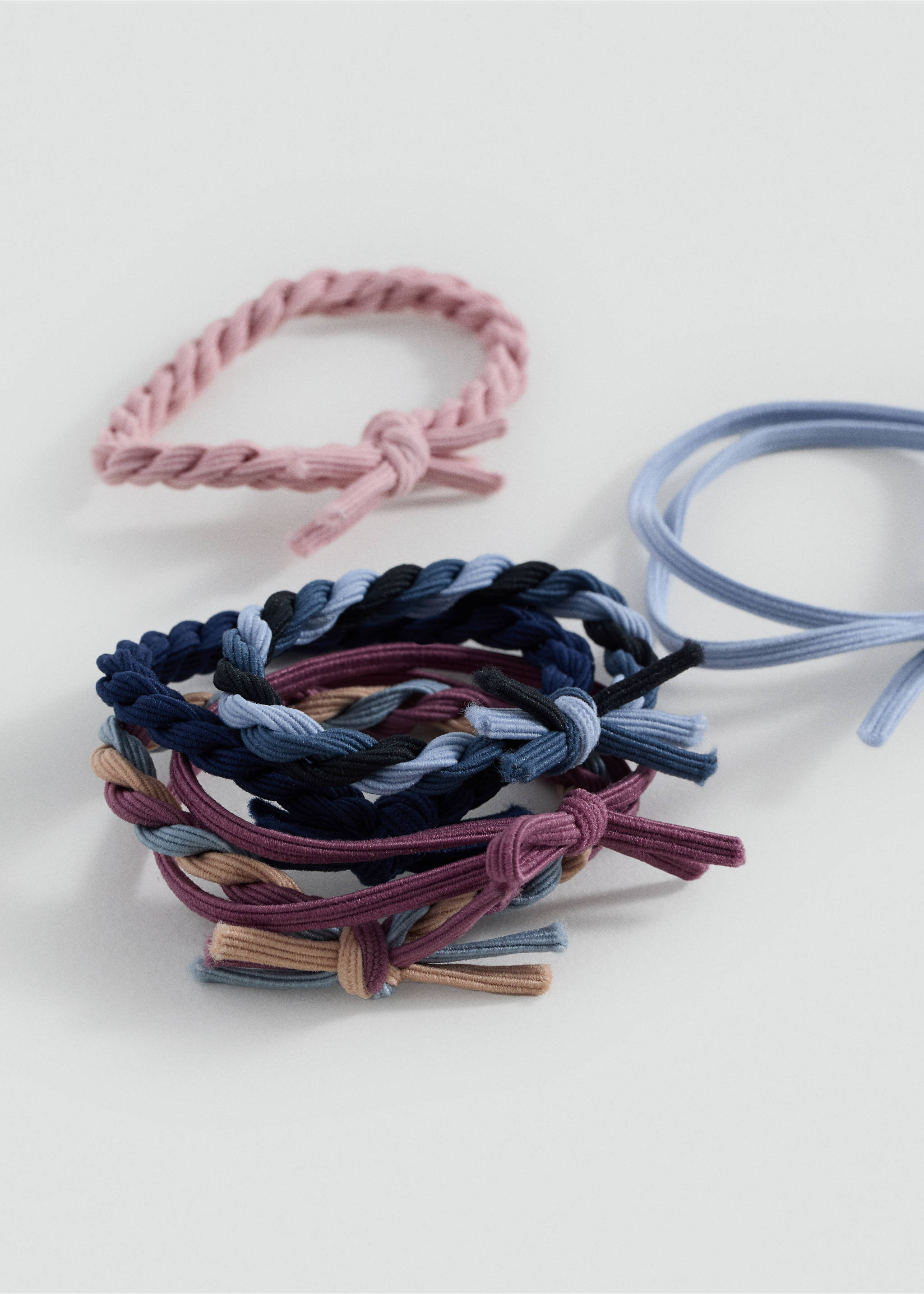 Pack 6 hair ties - Medium plane, Navy. Ref: 17063809-00.
