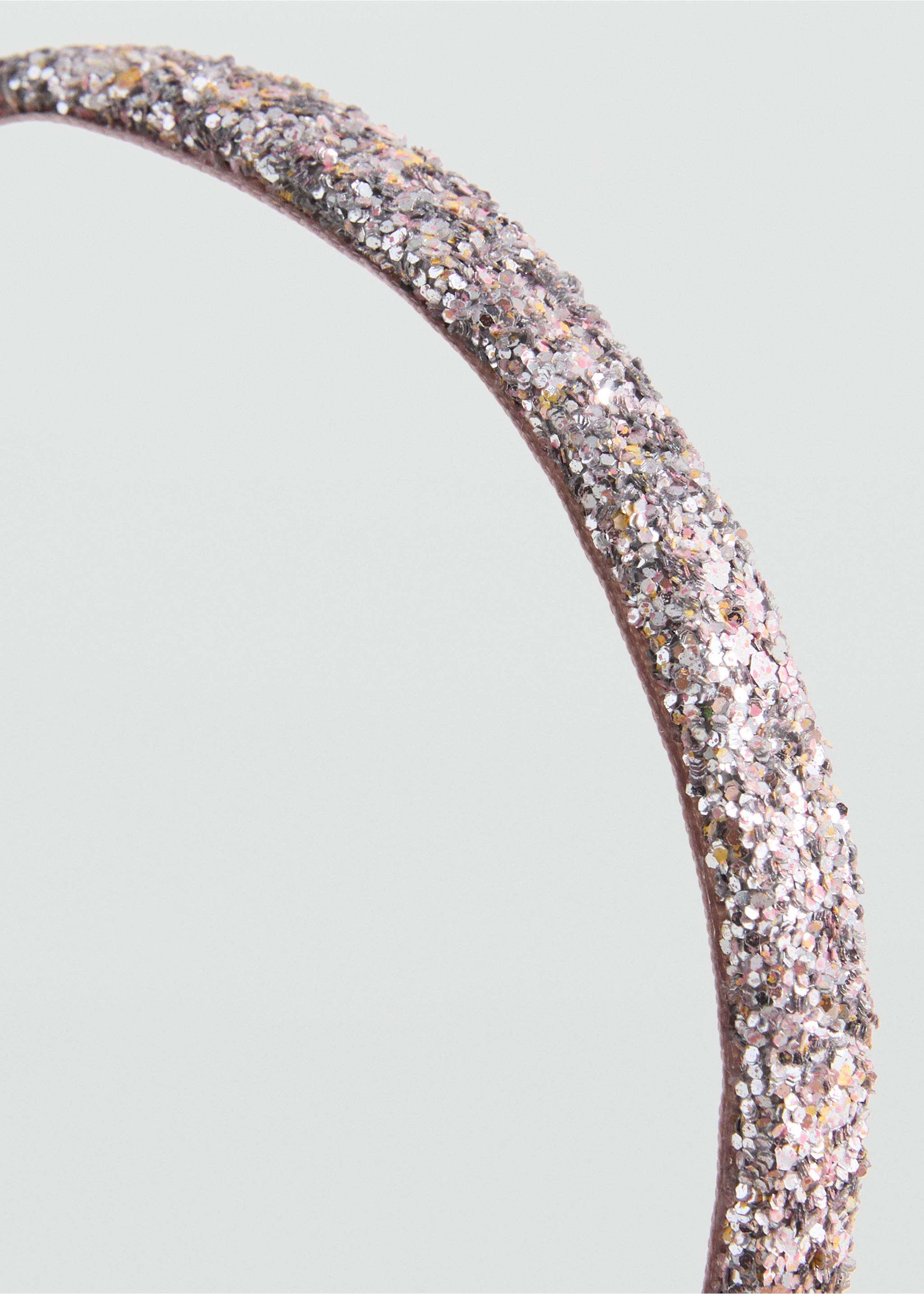 Glitter hairband - Medium plane, Silver. Ref: 17063811-00.