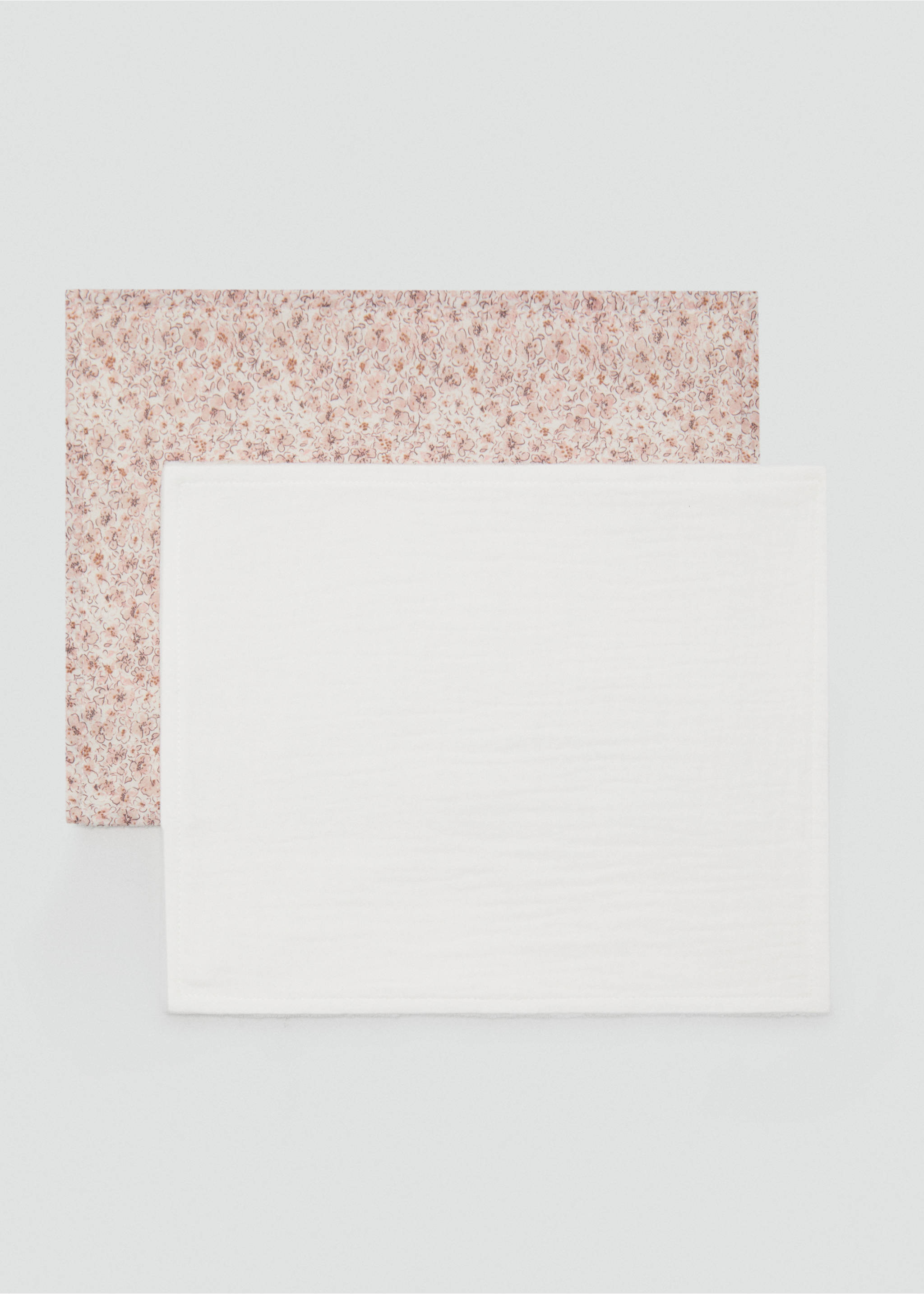 Komplet od 2 pamučne dekice s printom - Prikaz srednjeg dijela, Ružičasta. Ref: 17063816-00.