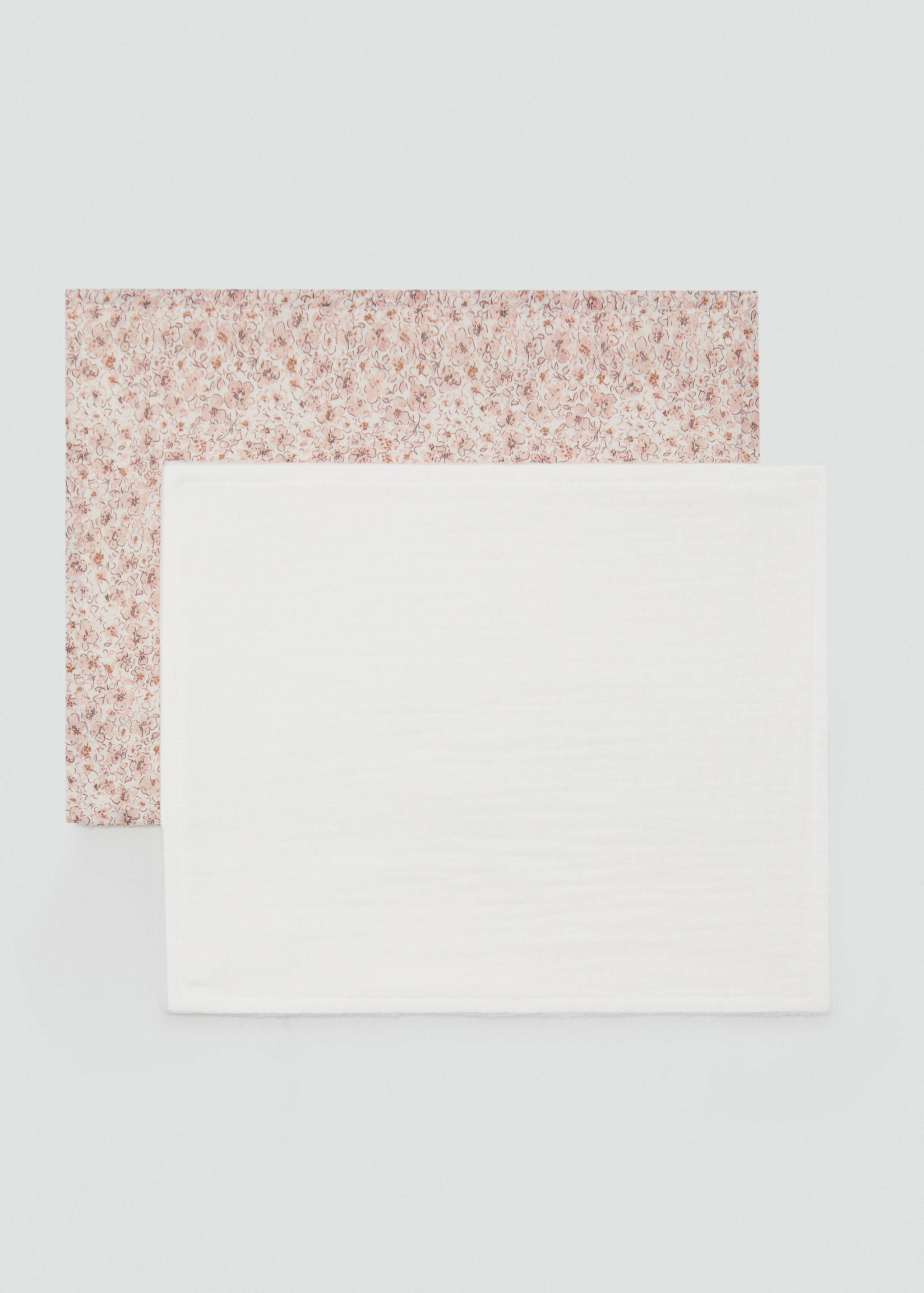 2er Pack bedruckte Baumwoll-Babydecken - Mittlere Ansicht