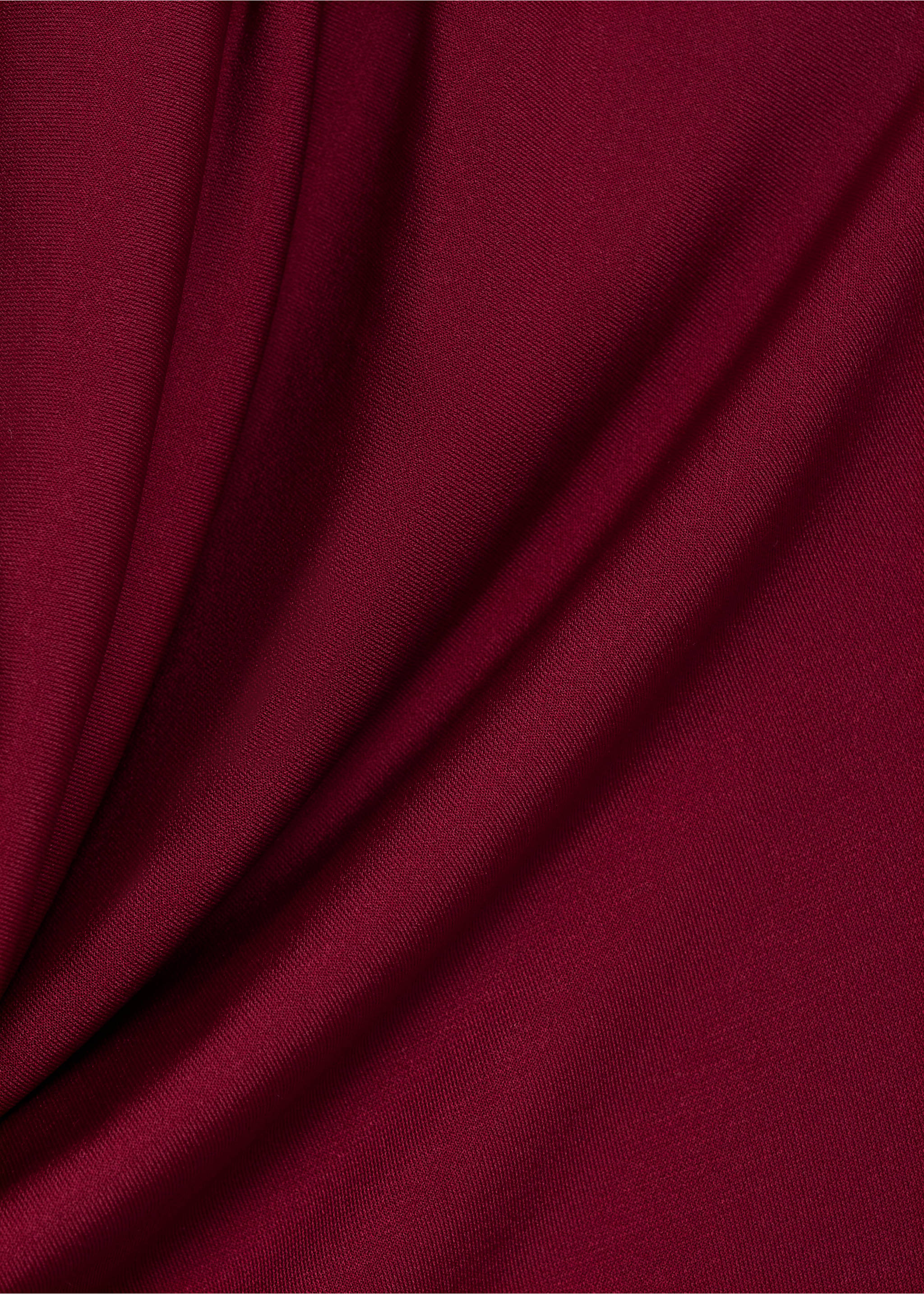 Draped neck top - Details of the article 8, Burgundy. Ref: 17064075-00.