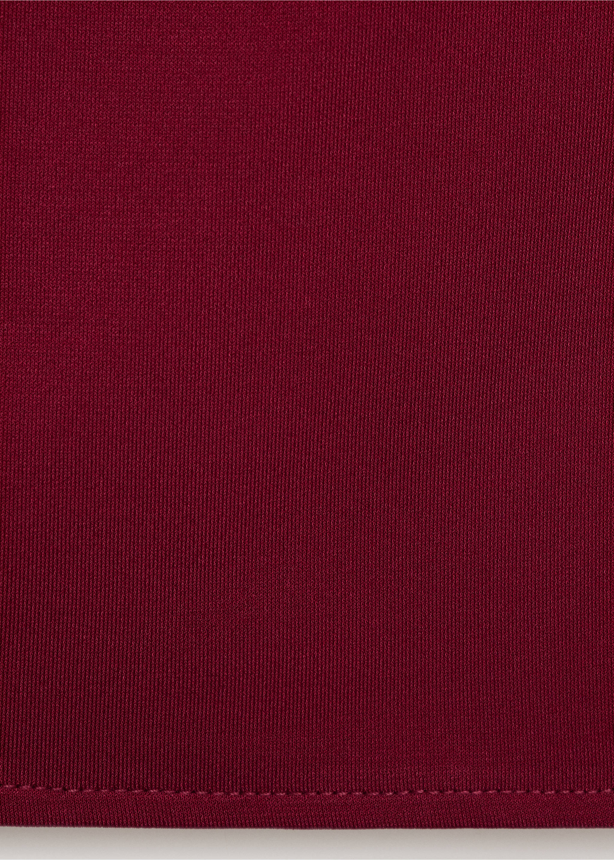 Draped neck top - Details of the article 0, Burgundy. Ref: 17064075-00.