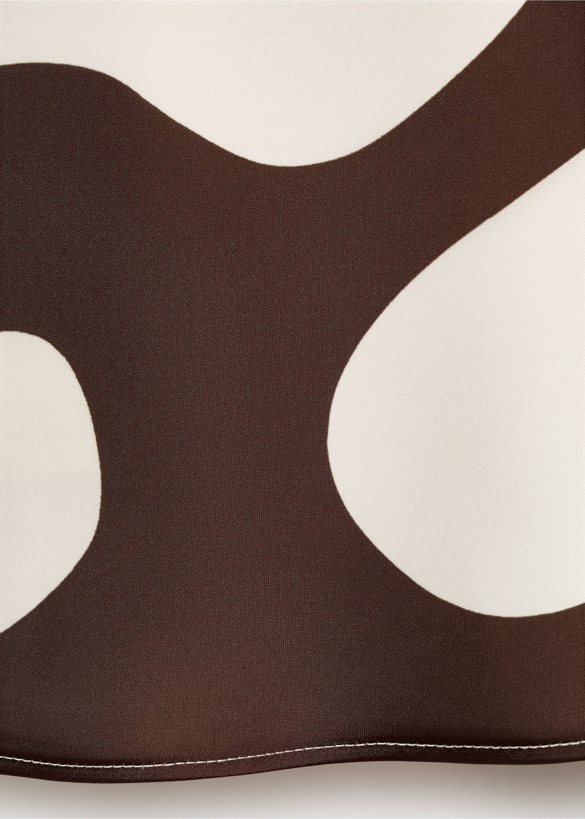 Printed satin dress - Details of the article 0, Brown. Ref: 17064081-00.
