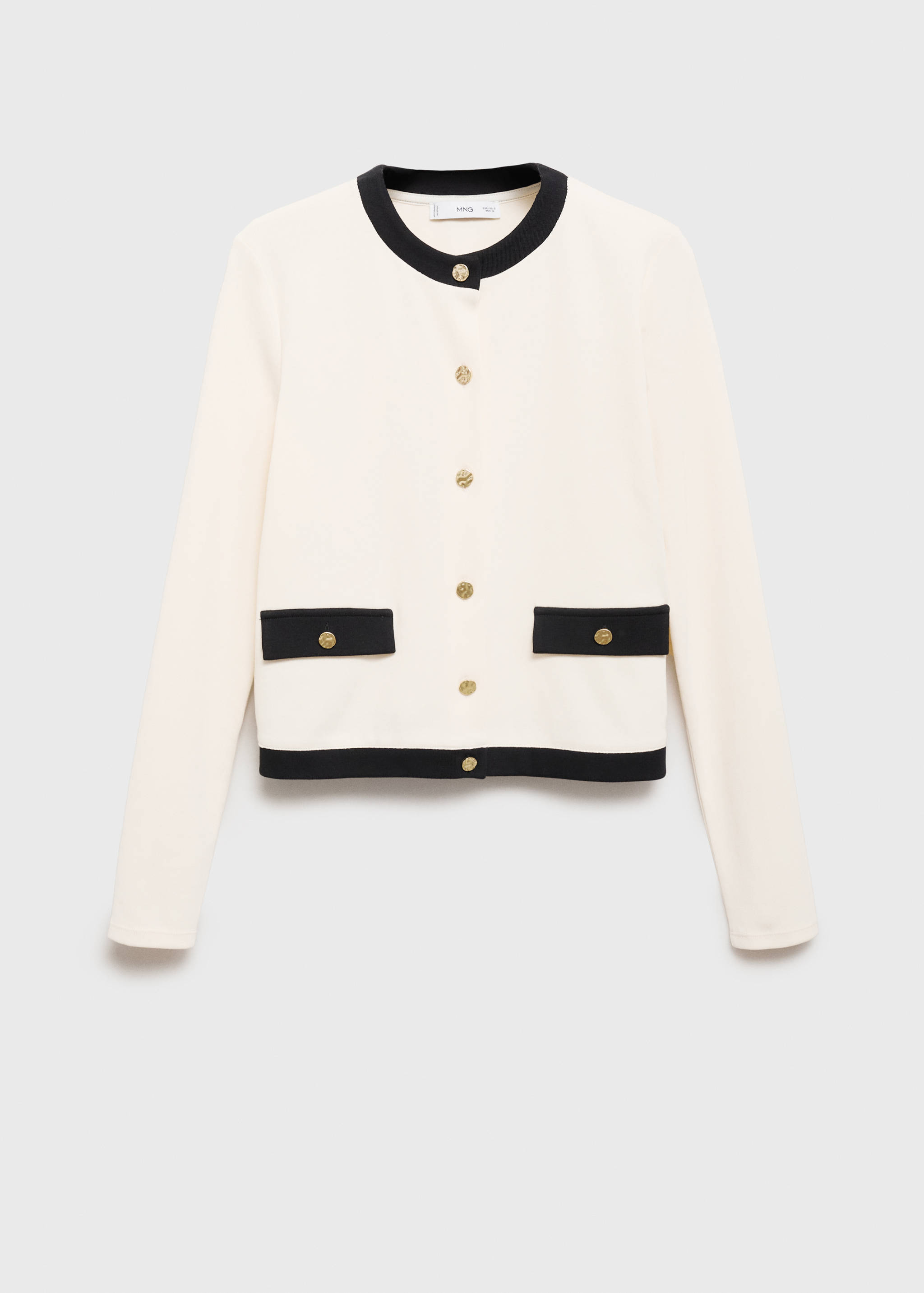 Contrasting cotton cardigan - Article without model