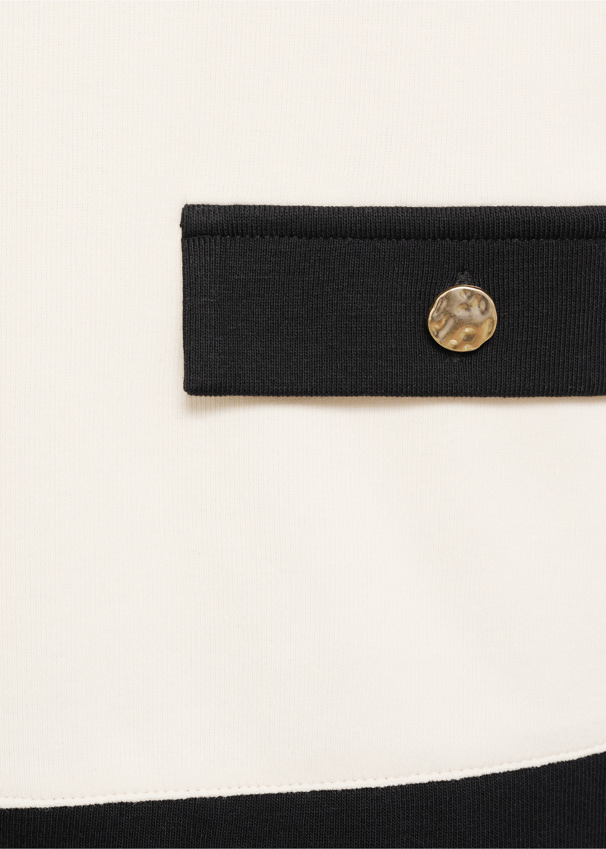 Contrasting cotton cardigan - Details of the article 0, Ecru. Ref: 17064082-00.