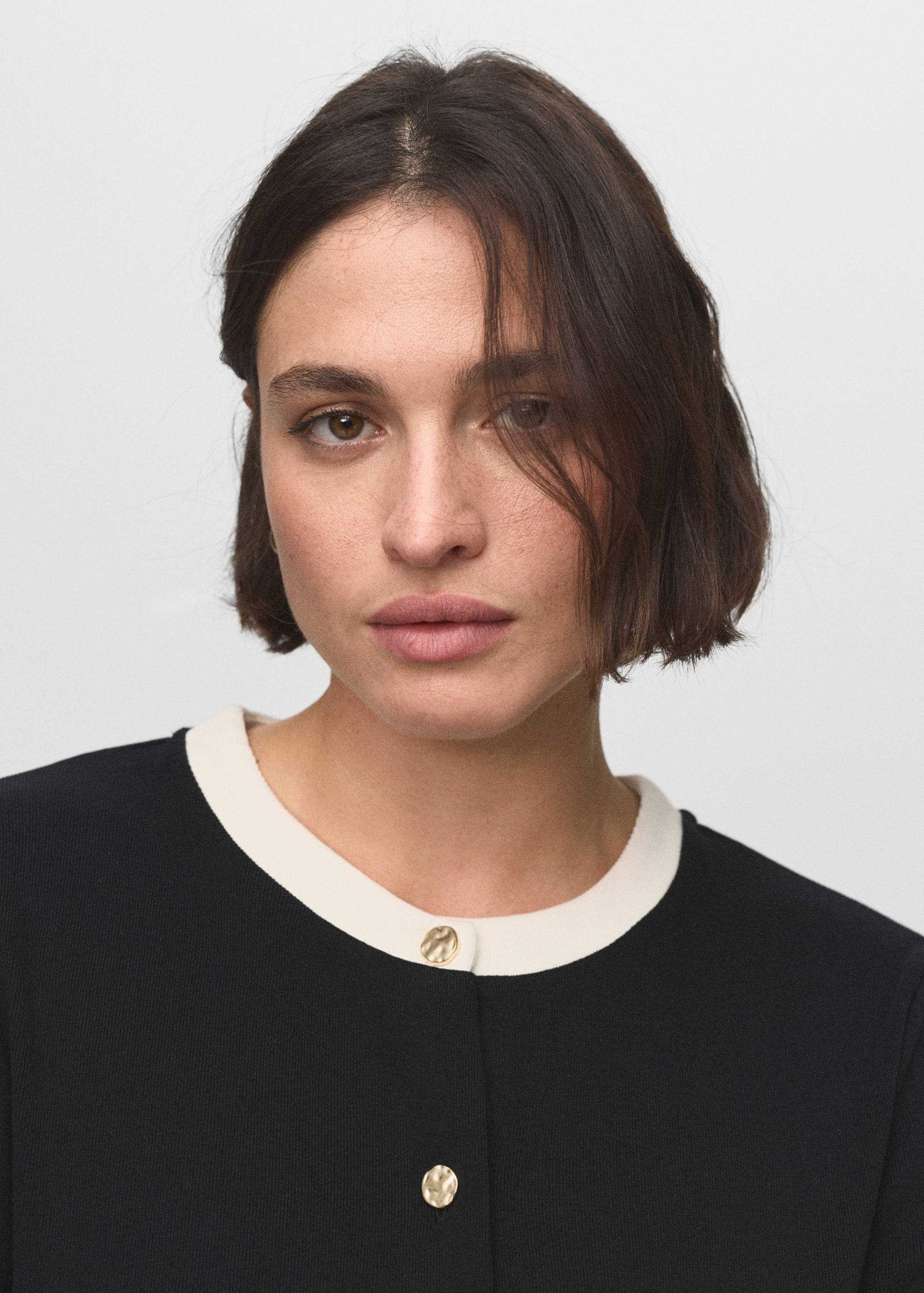 Contrasting cotton cardigan - Details of the article 4