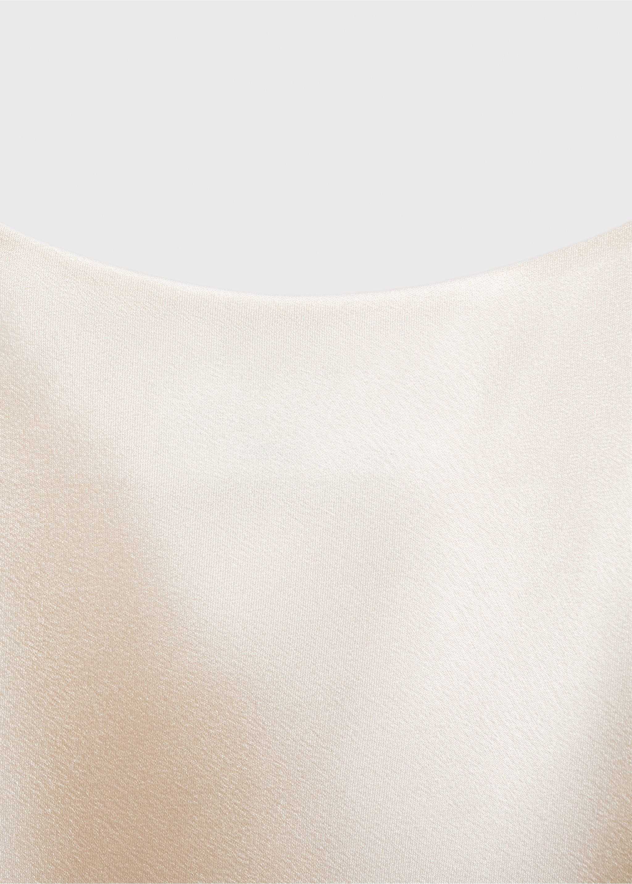 Satin top with straps - Details of the article 8, Ecru. Ref: 17064084-00.