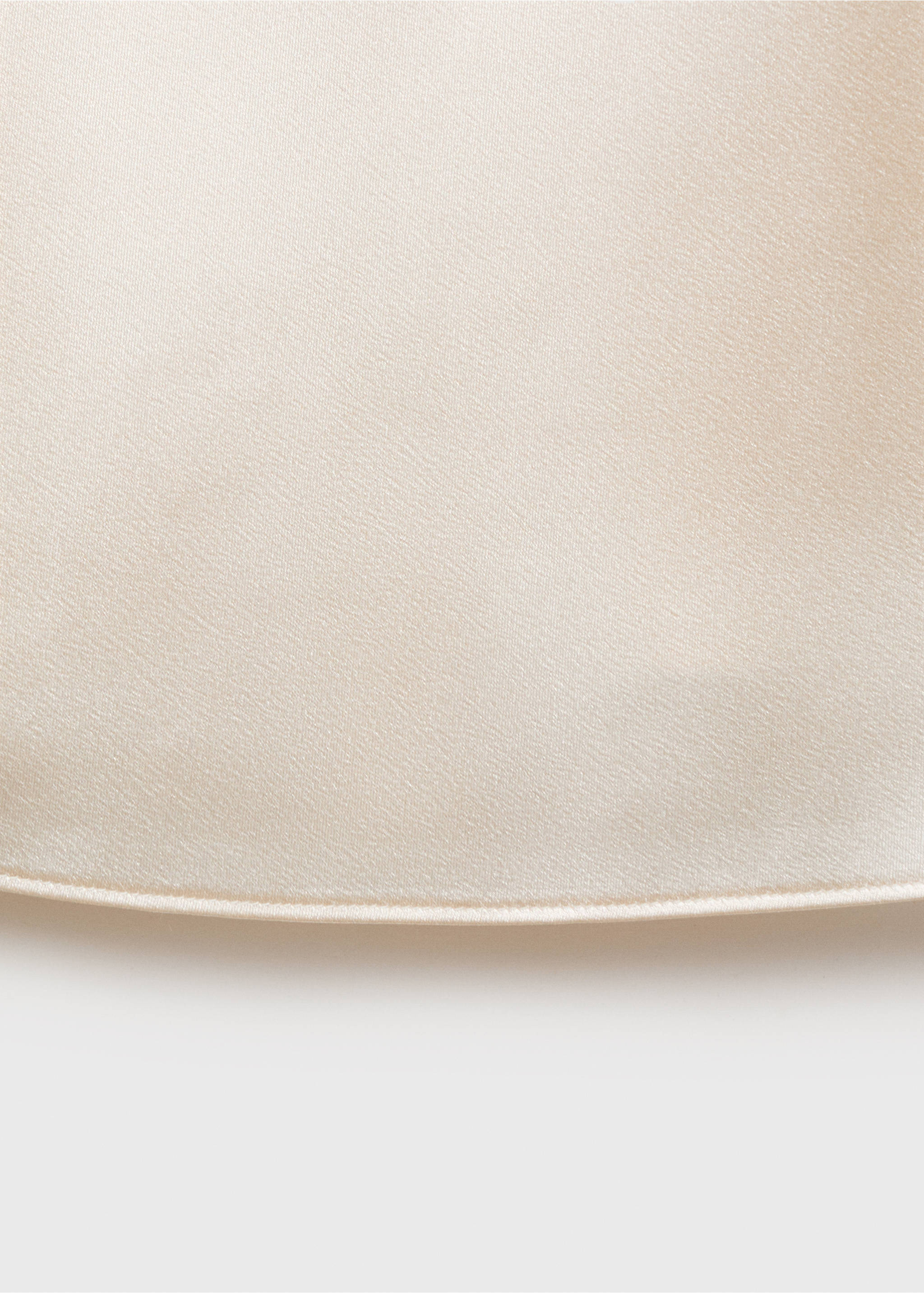 Satin top with straps - Details of the article 0, Ecru. Ref: 17064084-00.