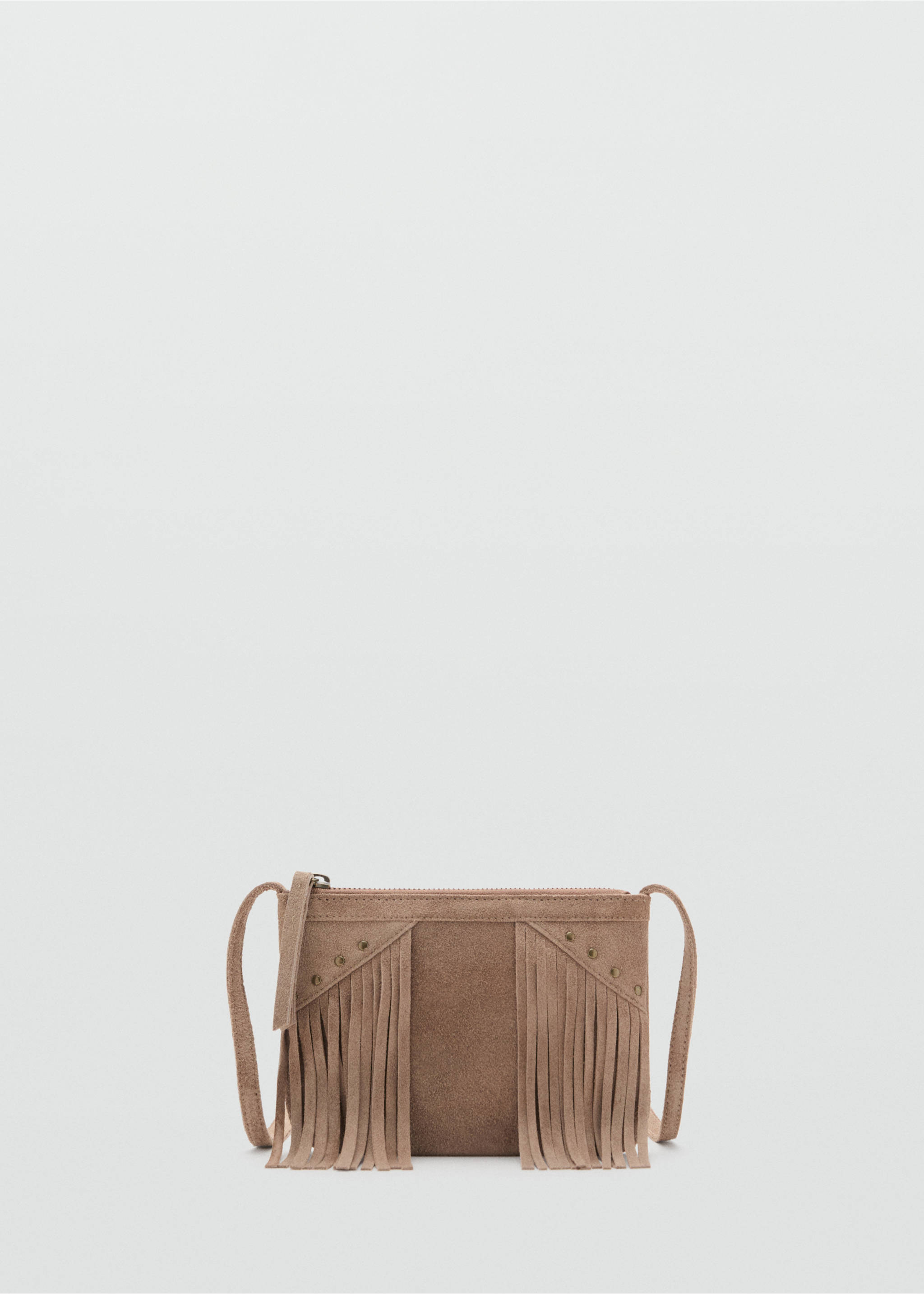 Leather fringes bag - Article without model, Sand. Ref: 17064085-00.