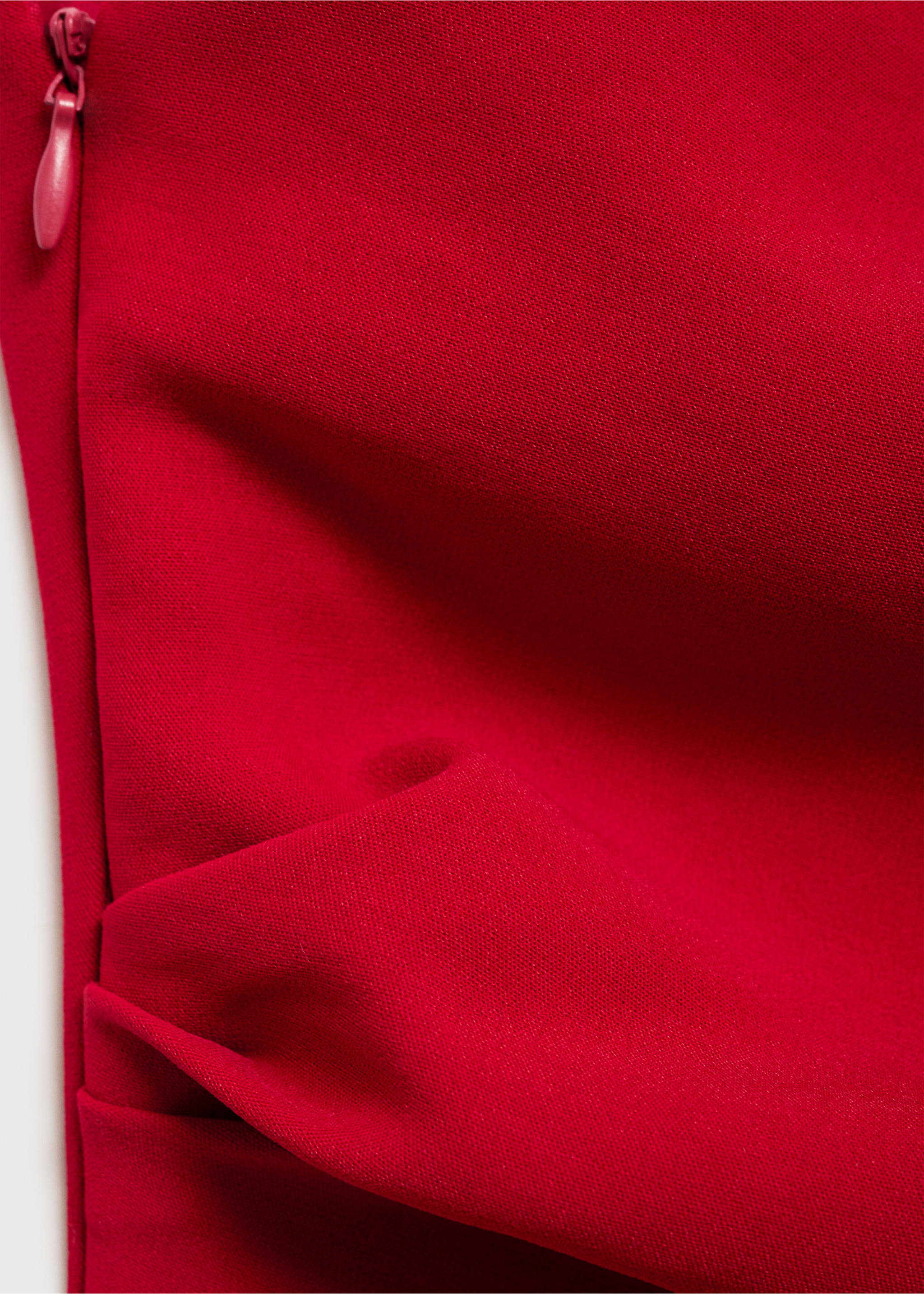 Long asymmetrical draped jumpsuit - Details of the article 0, Maroon. Ref: 17064086-00.