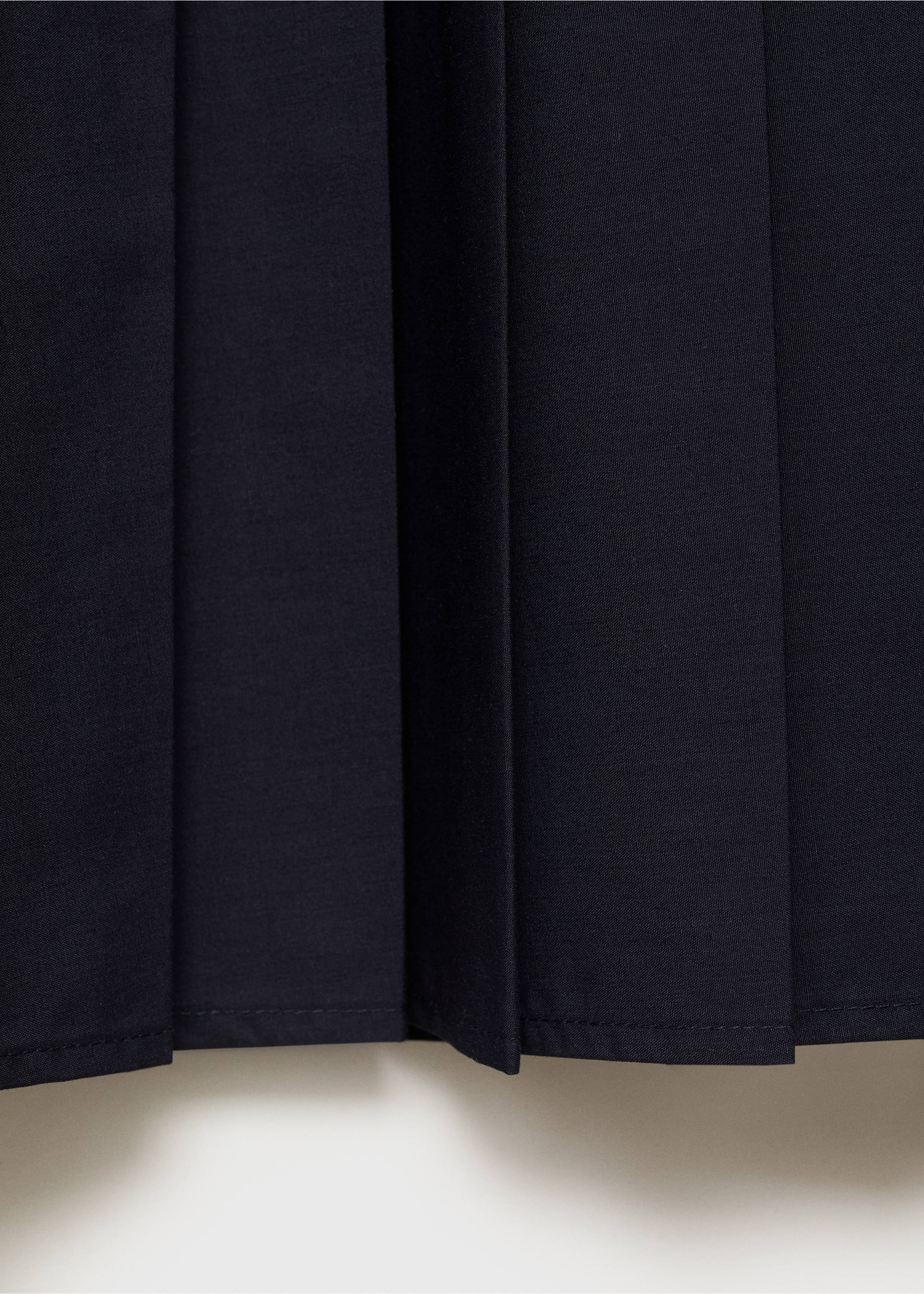 Pleated midi skirt - Details of the article 0, Dark Navy. Ref: 17064089-00.