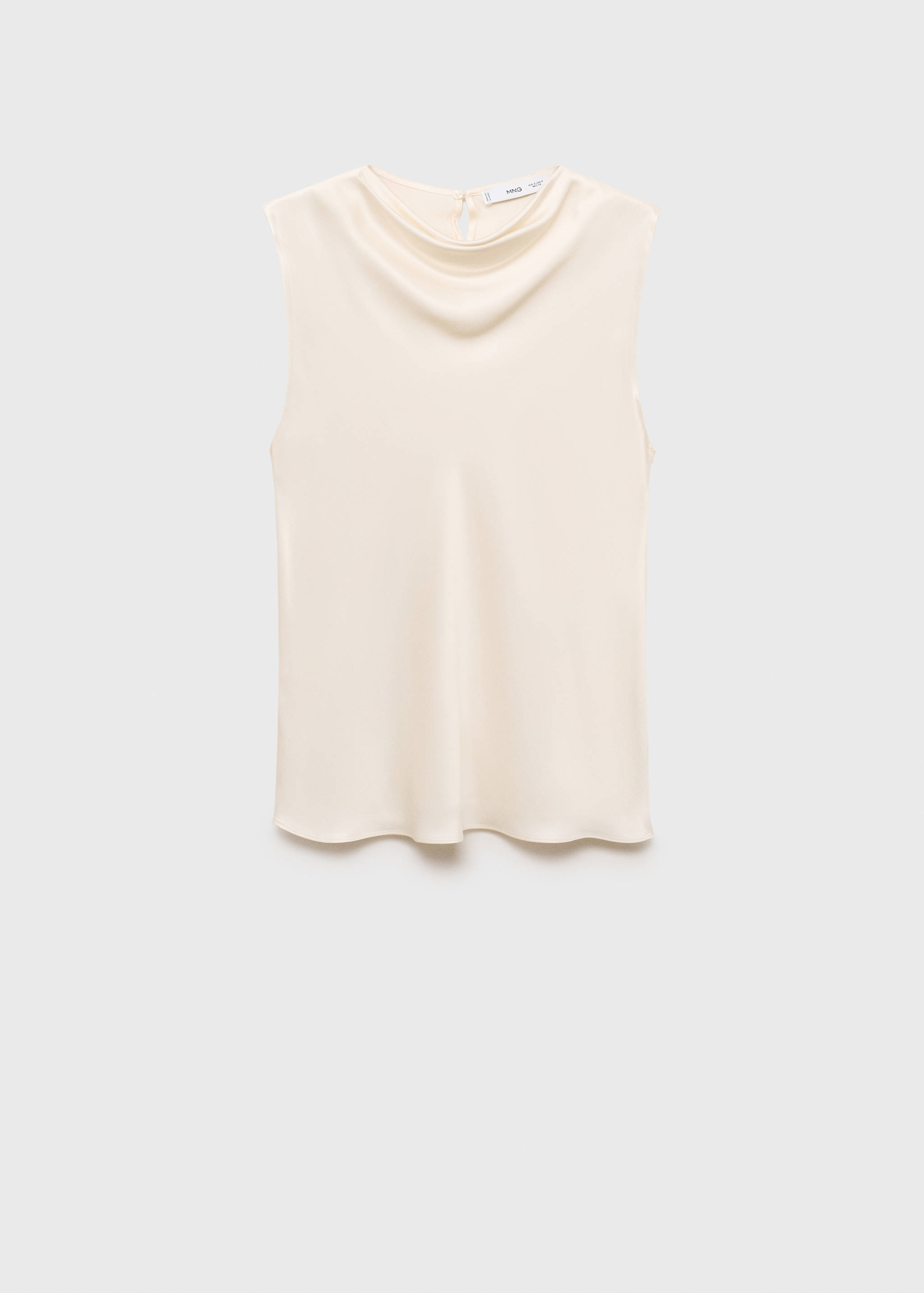 Satin blouse with draped neck - Article without model